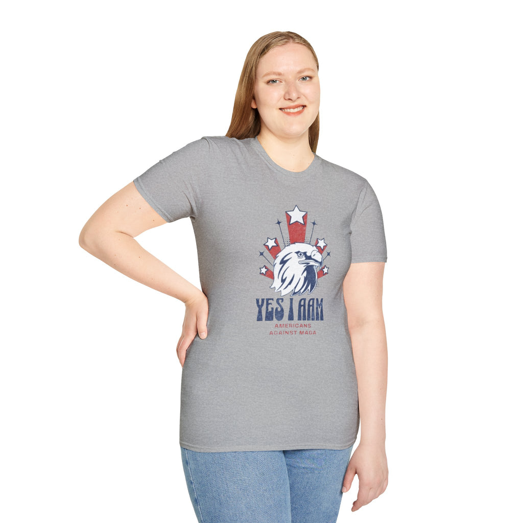 Americans Against MAGA Red Patriots Unisex Softstyle T-Shirt
