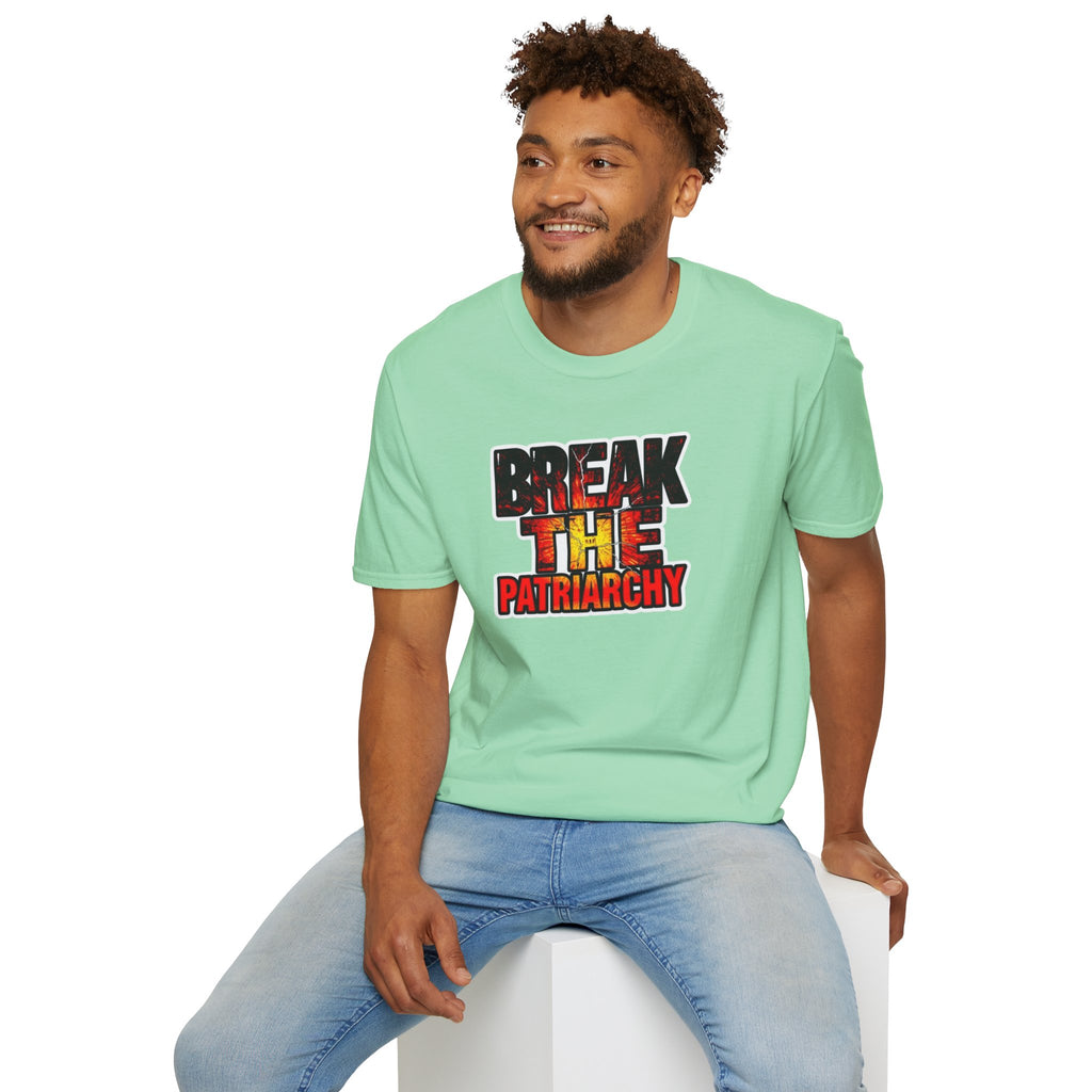 Break the Patriarchy Unisex Softstyle T-Shirt - Empowerment Wear for Social Change