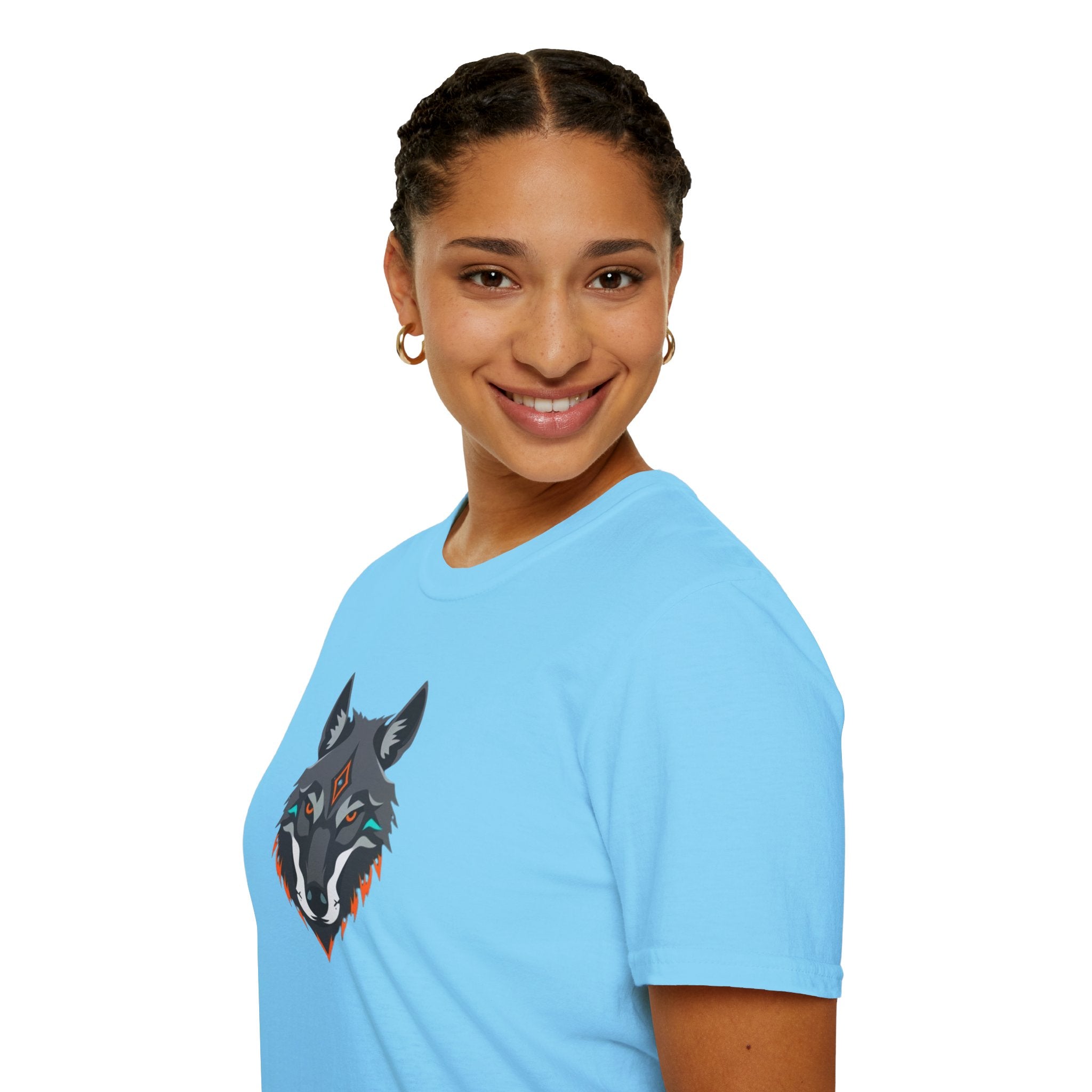 Mystical Wolf Design Unisex Softstyle T-shirt