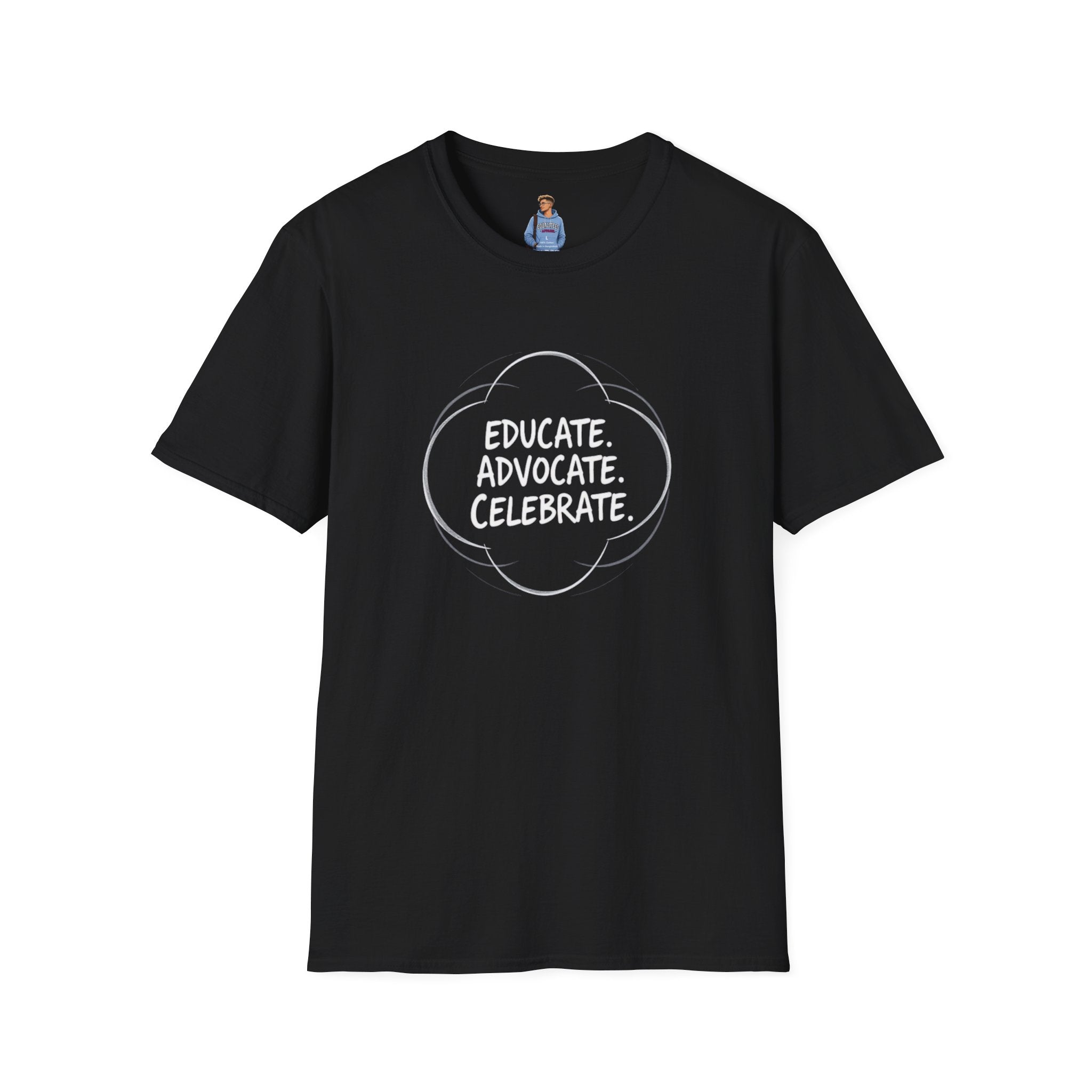 Subtle Pride Educate Advocate Celebrate Minimalist T-Shirt for Every Occasion