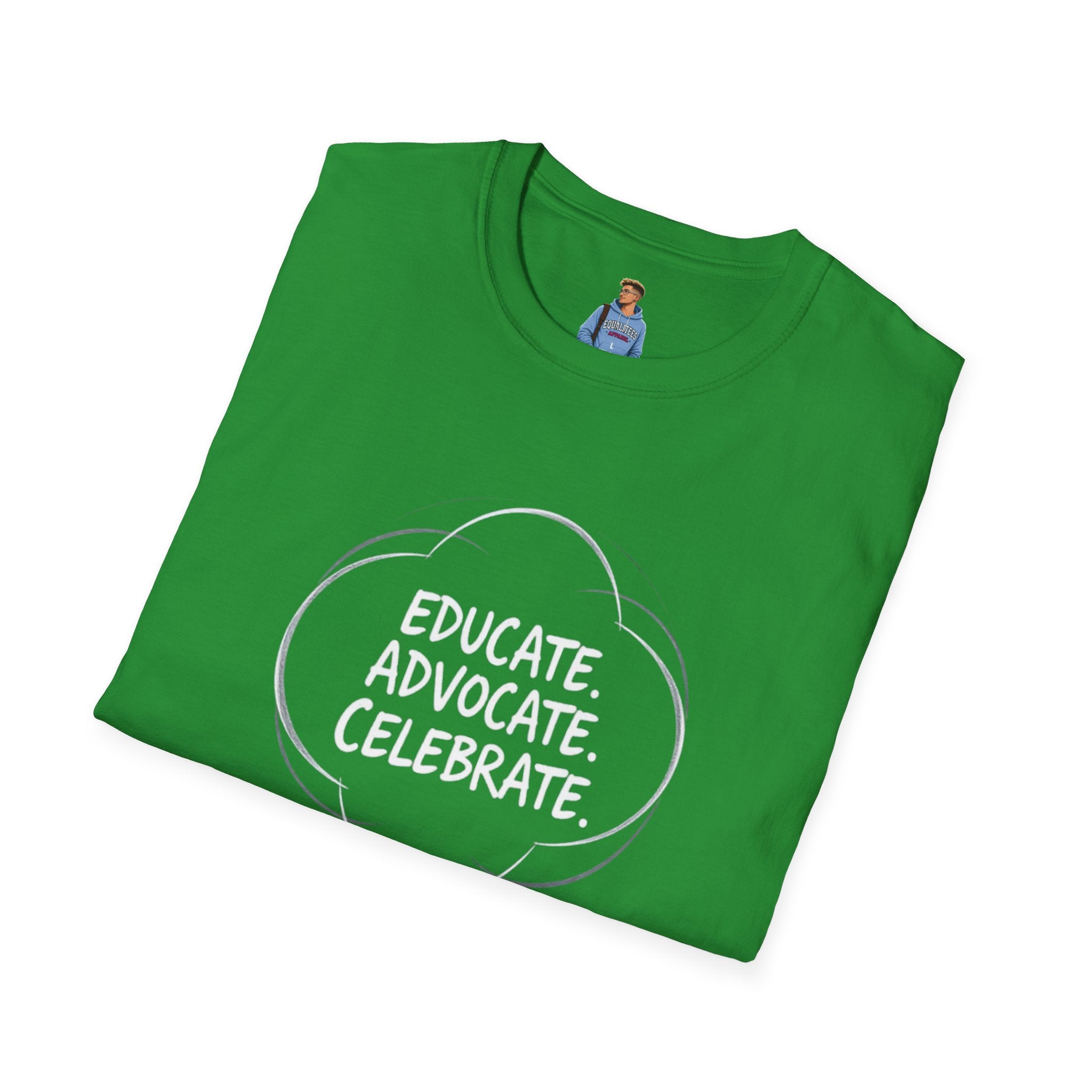 Subtle Pride Educate Advocate Celebrate Minimalist T-Shirt for Every Occasion
