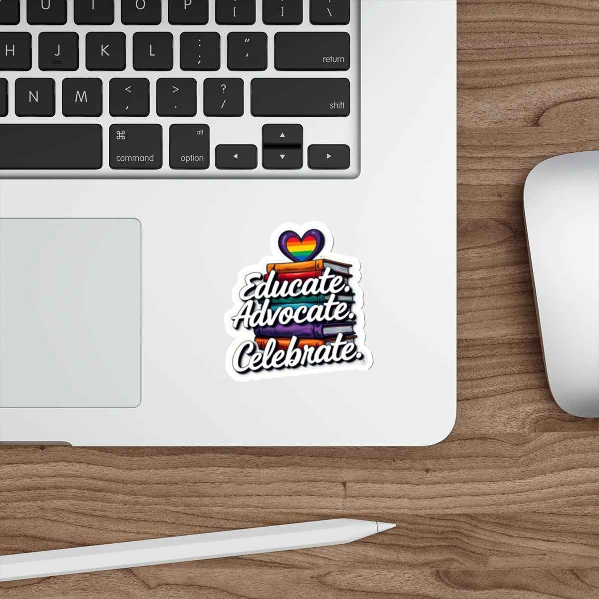 Educate Advocate Celebrate Die-Cut Sticker