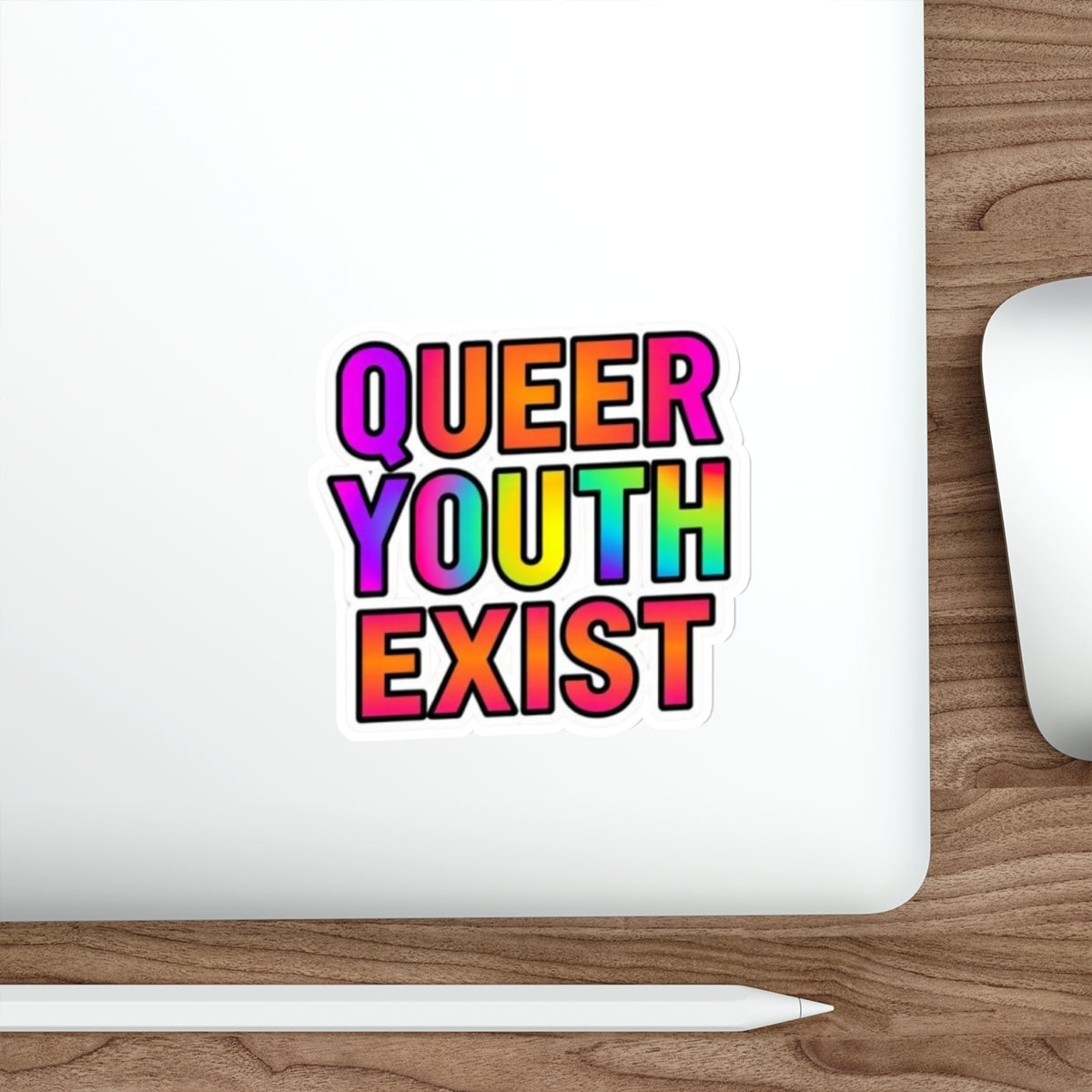 Die-Cut Stickers - QUEER YOUTH EXIST - EqualiTees.Me