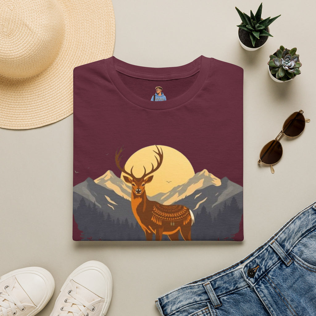 Mountain Sunset Deer Unisex Softstyle T-Shirt