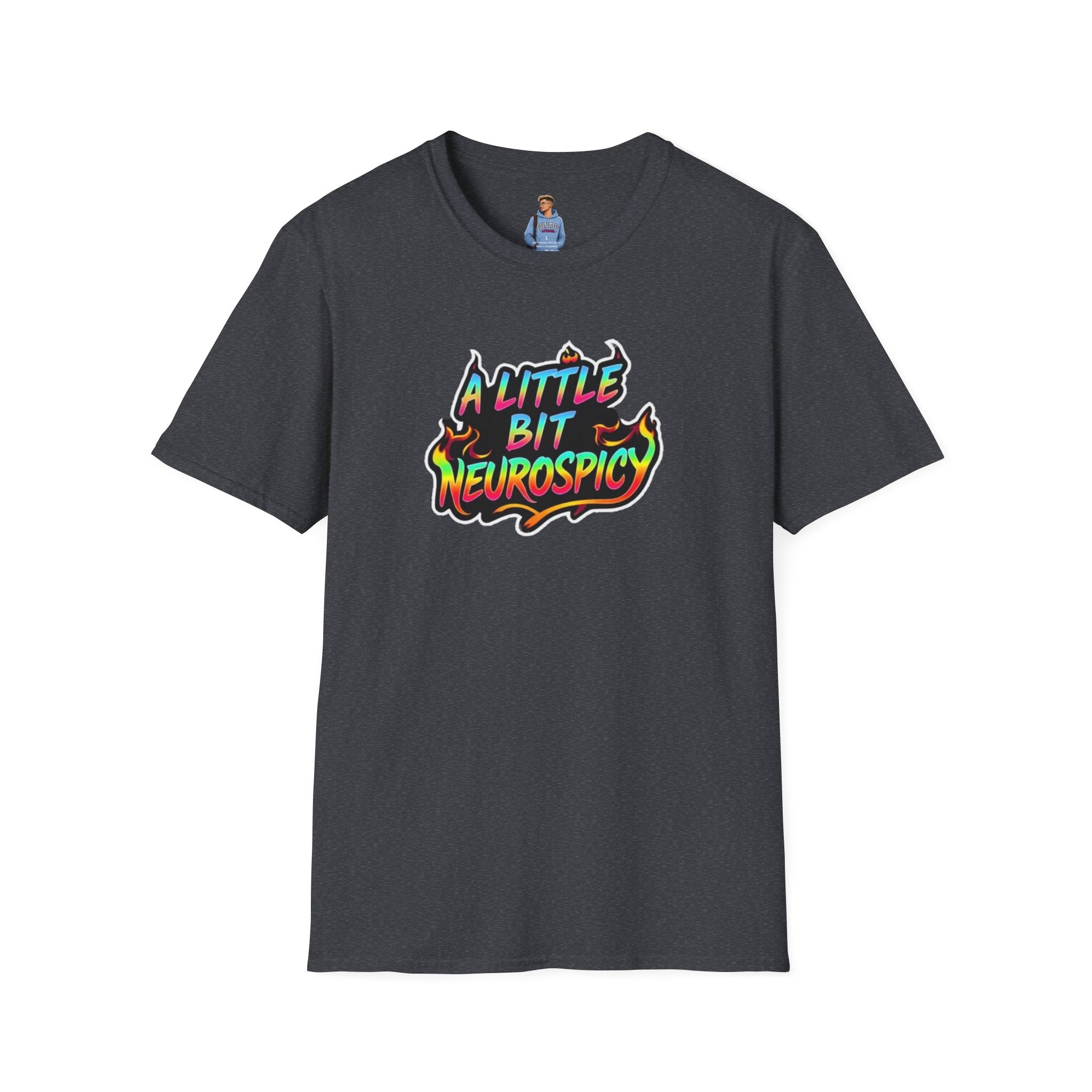 A Little Bit Neurospicy Unisex Softstyle T-Shirt - Fun & Quirky Graphic Tee for Neurodivergent Awareness