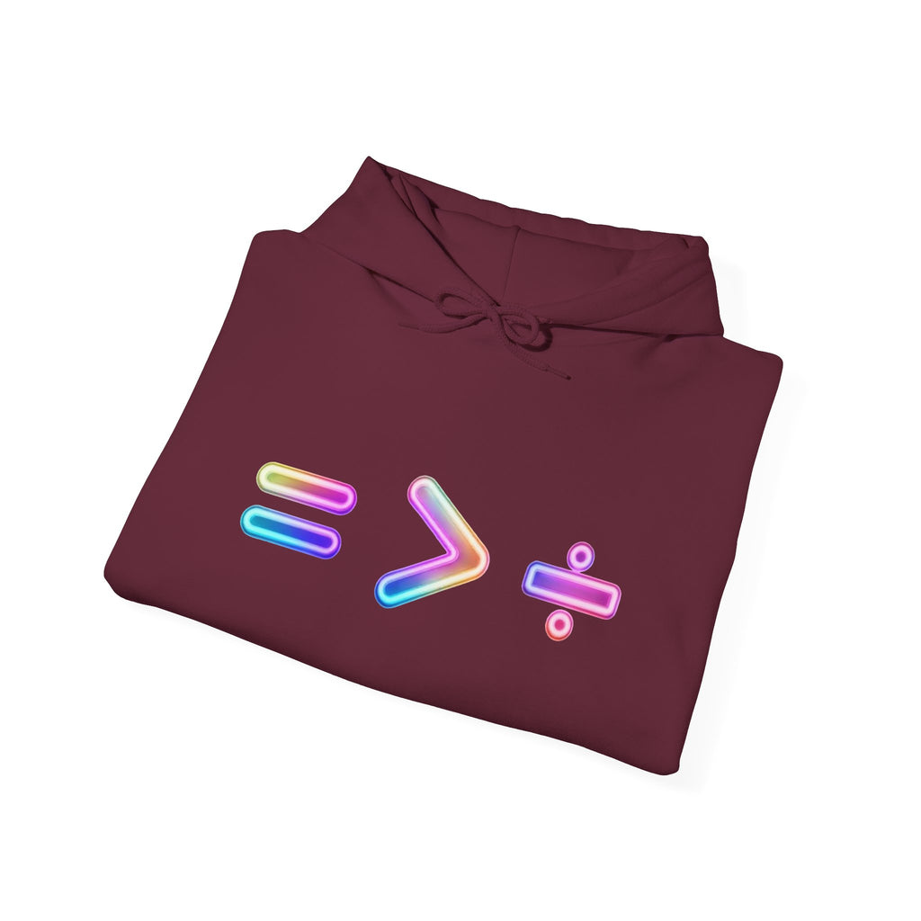 Equality is Greater than Division Neon Style Pullover Hoodie