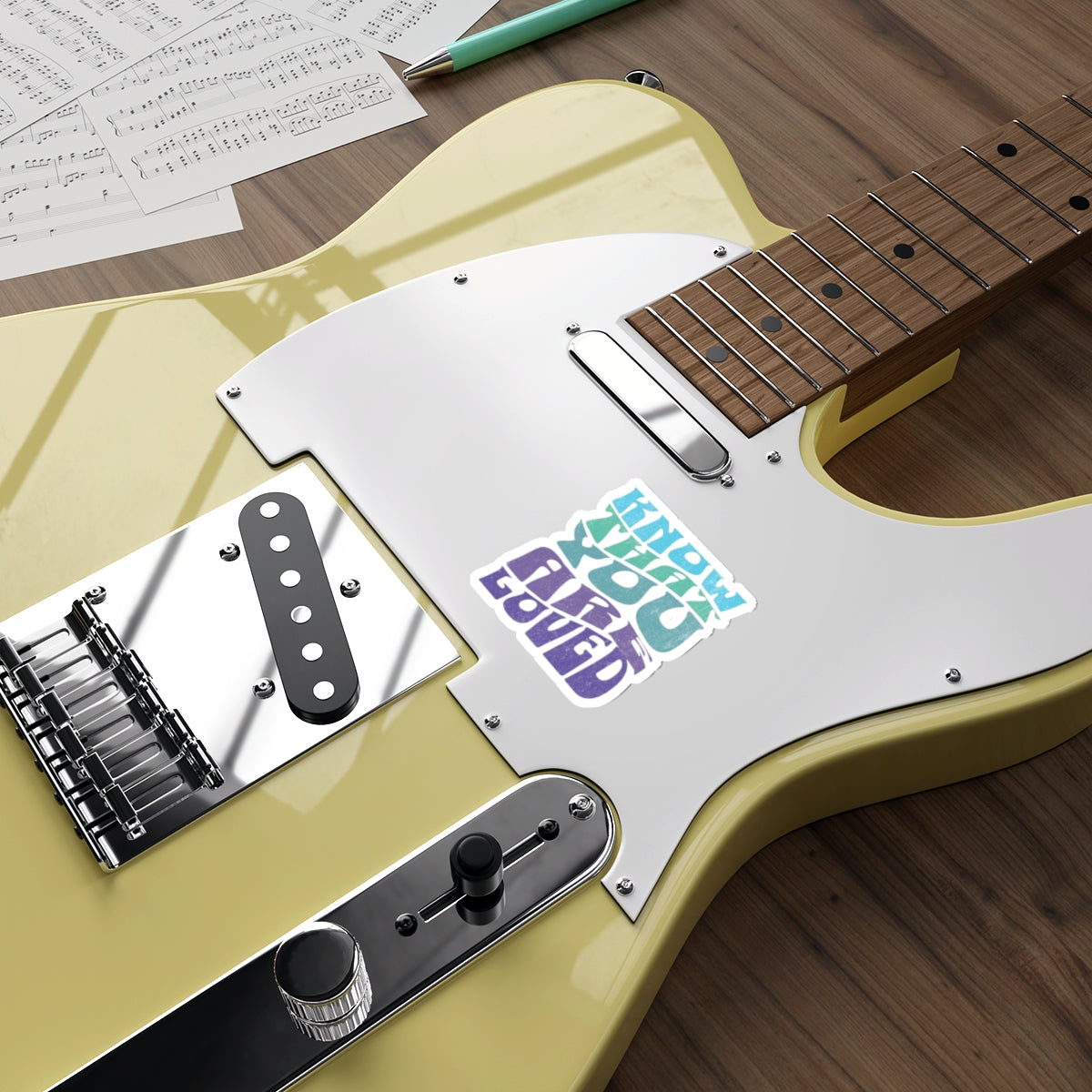 Die-Cut Stickers - Know That You Are Loved Wavy Design - EqualiTees.Me