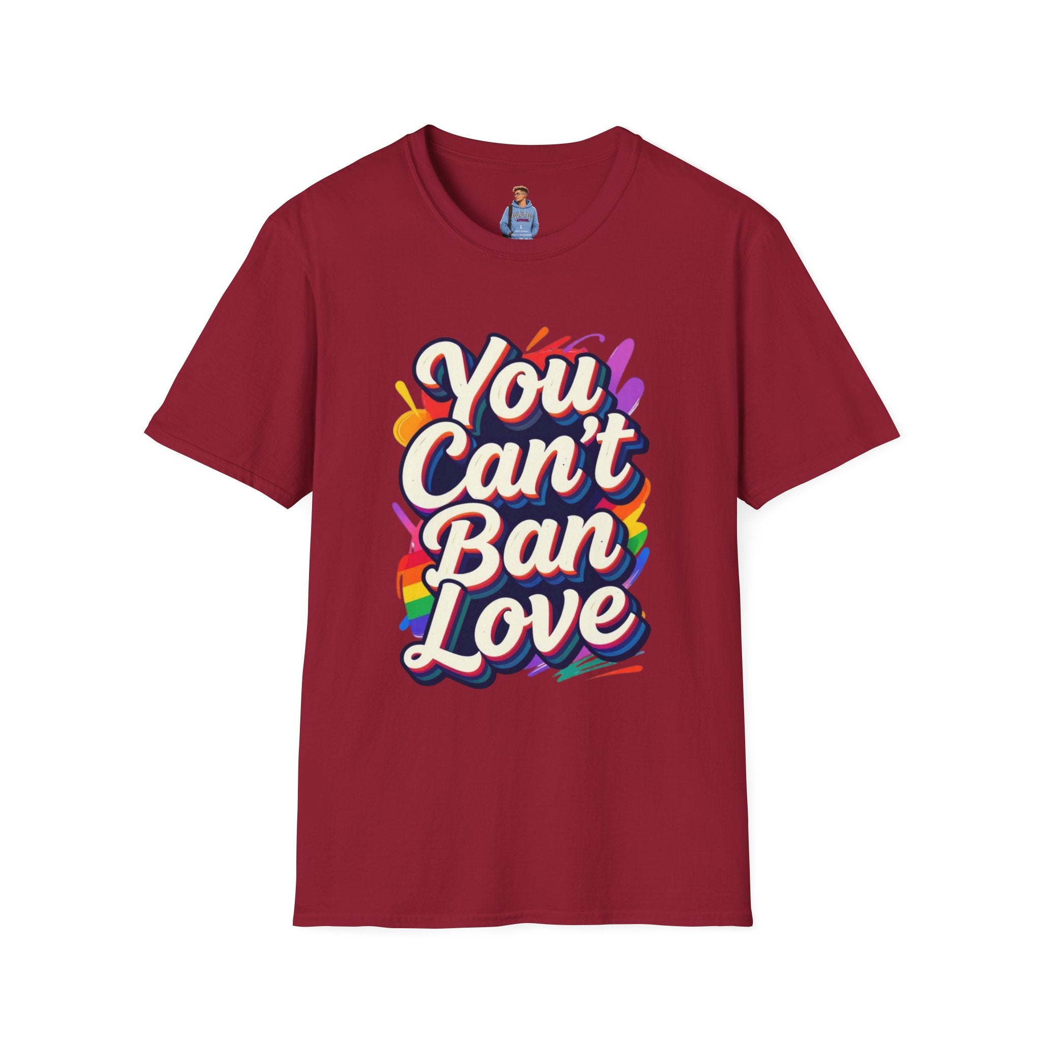 You Can't Ban Love T‑Shirt — Rainbow LGBTQ+ Pride Graphic Tee