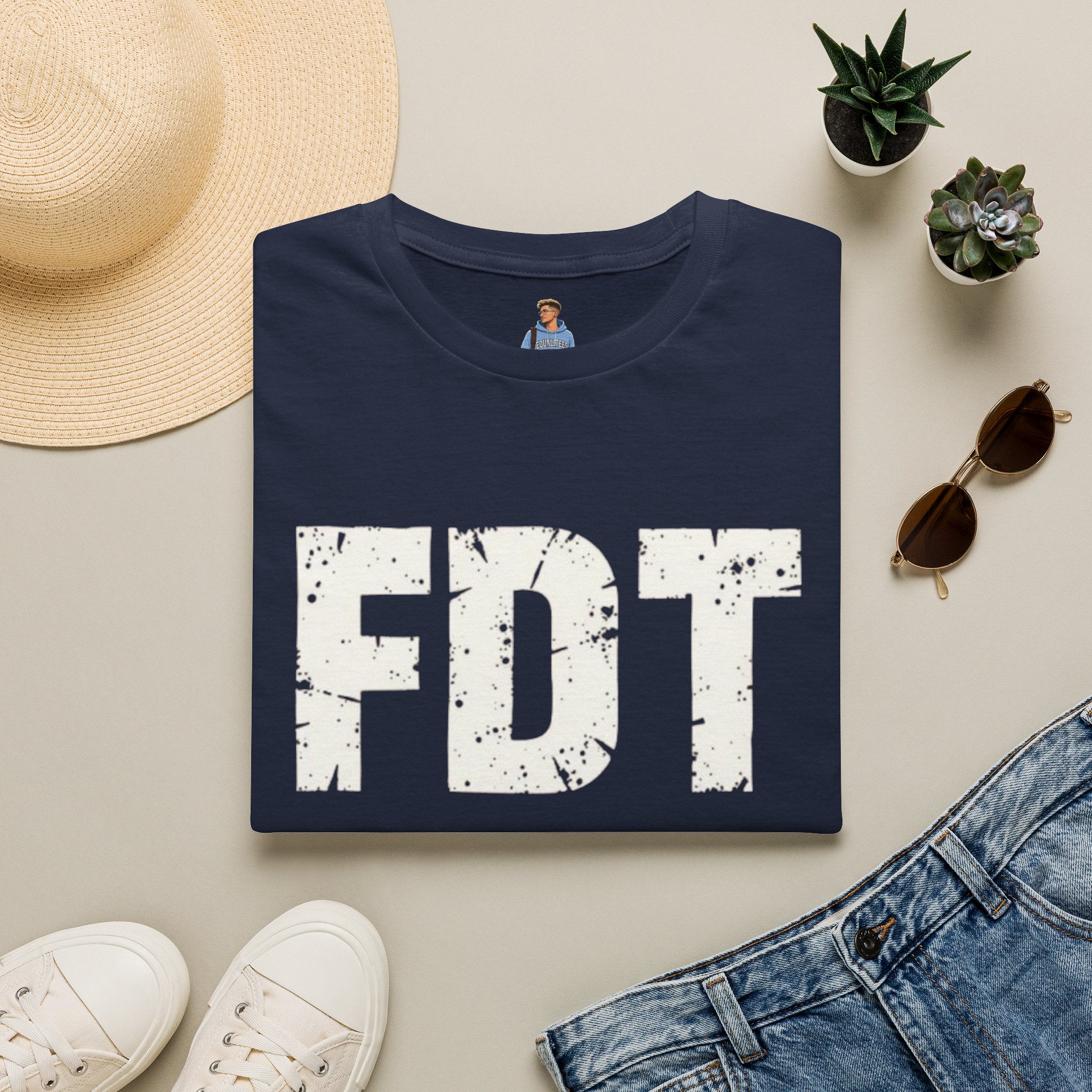 FDT Political Protest Distressed Graphic T-Shirt