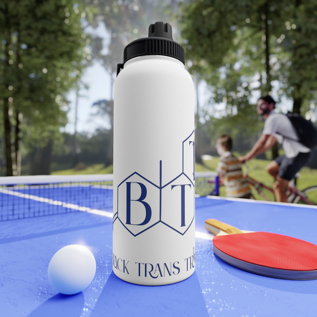 BTTF - Black Trans Travel Fund Logo Stainless Steel Sports Water Bottle