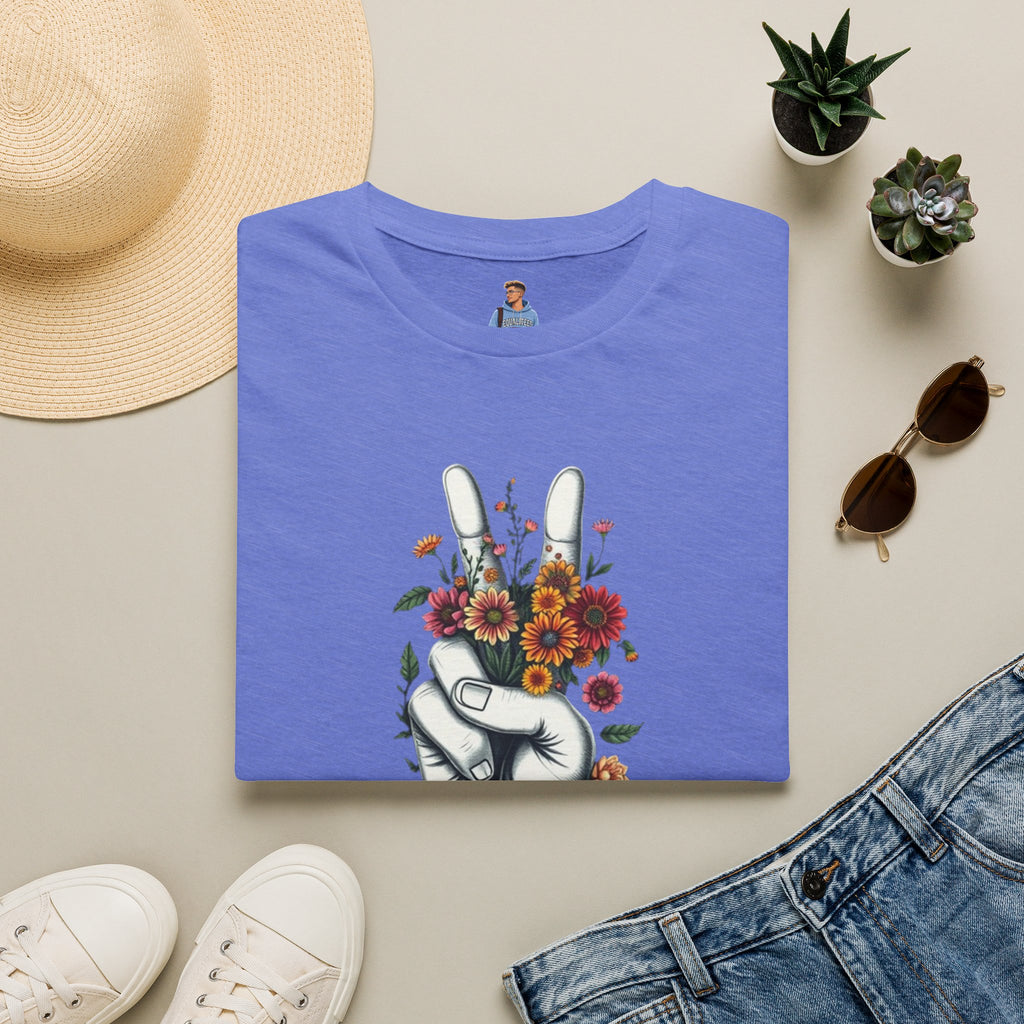 Camiseta unisex de estilo suave Grow Peace: inspiración boho, perfecta para festivales y uso diario