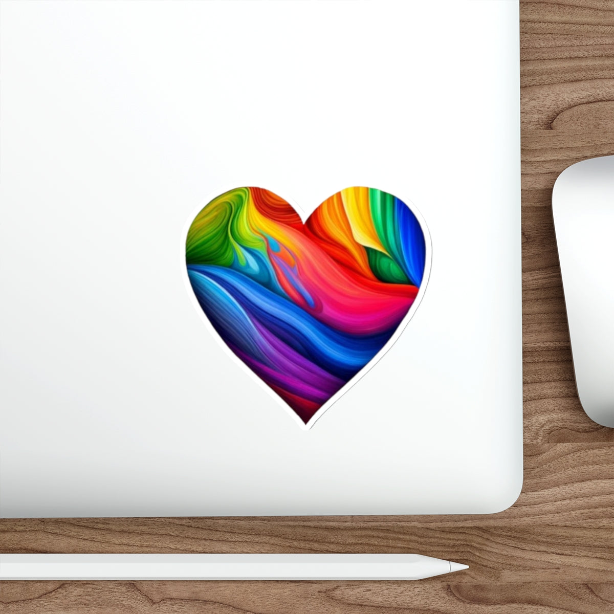 Die-Cut Stickers - Rainbow Heart - EqualiTees.Me