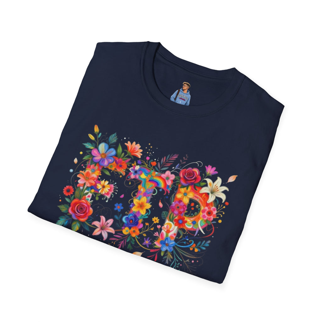 Floral 'FTP' Graphic T-Shirt