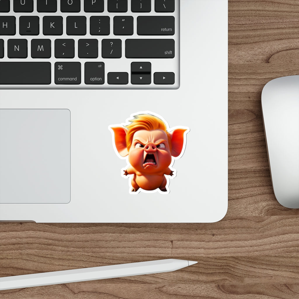 Die-Cut Stickers - Angry Little Orange Pig