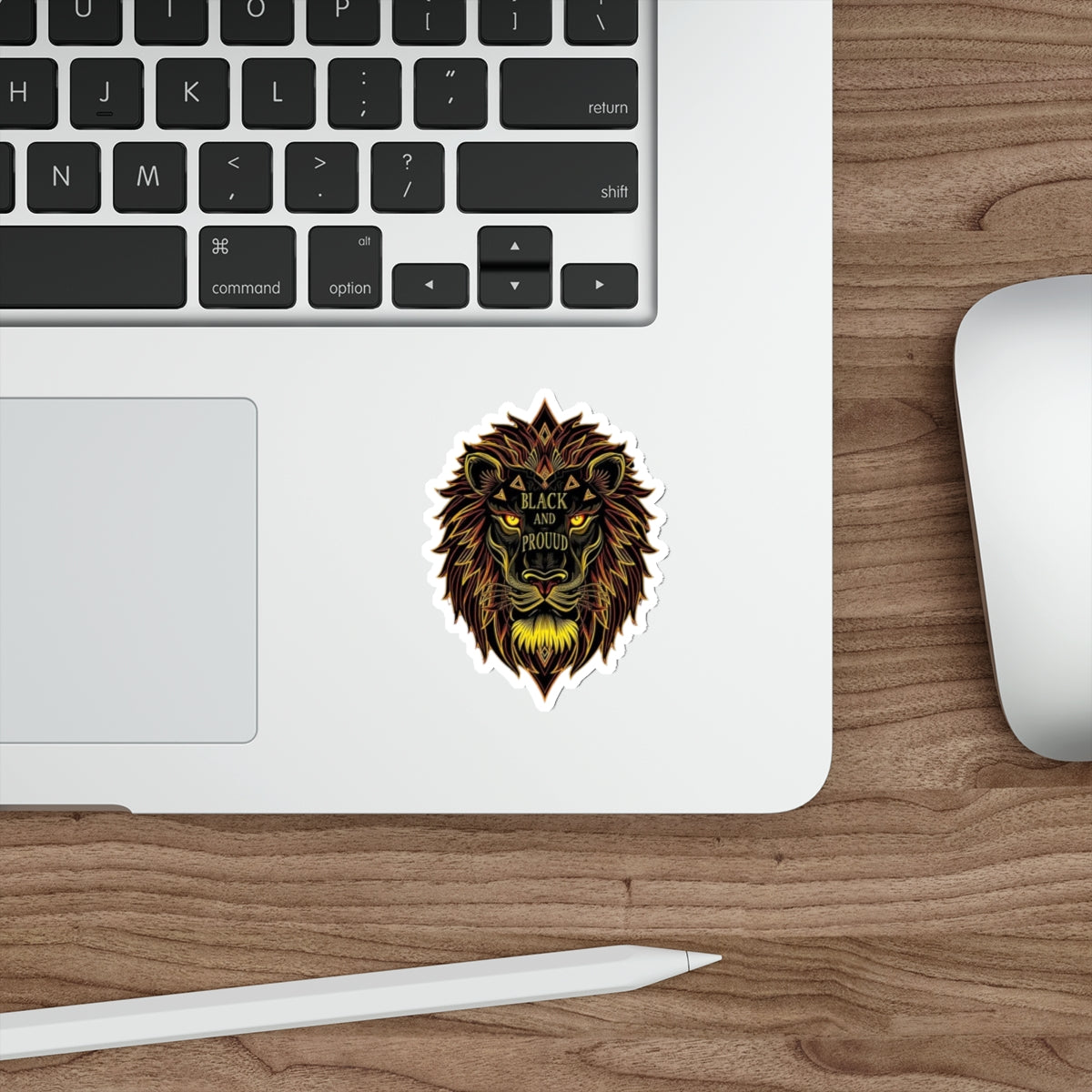 Black And Proud Lion Sticker - EqualiTees.Me