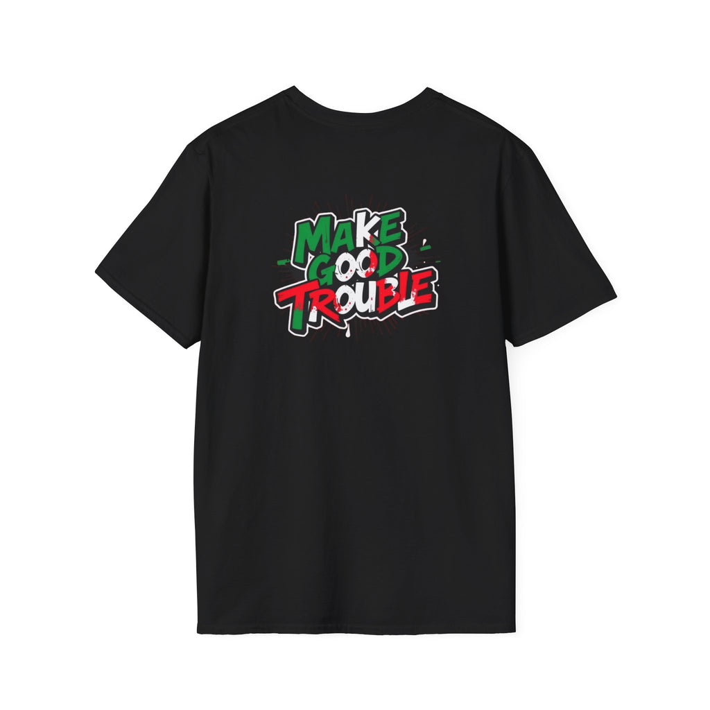 Camiseta unisex de estilo suave Make Good Trouble | Divertida camiseta gráfica para activistas y creadores de tendencias