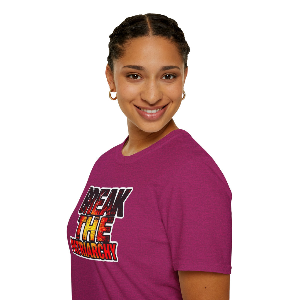 Break the Patriarchy Unisex Softstyle T-Shirt - Empowerment Wear for Social Change