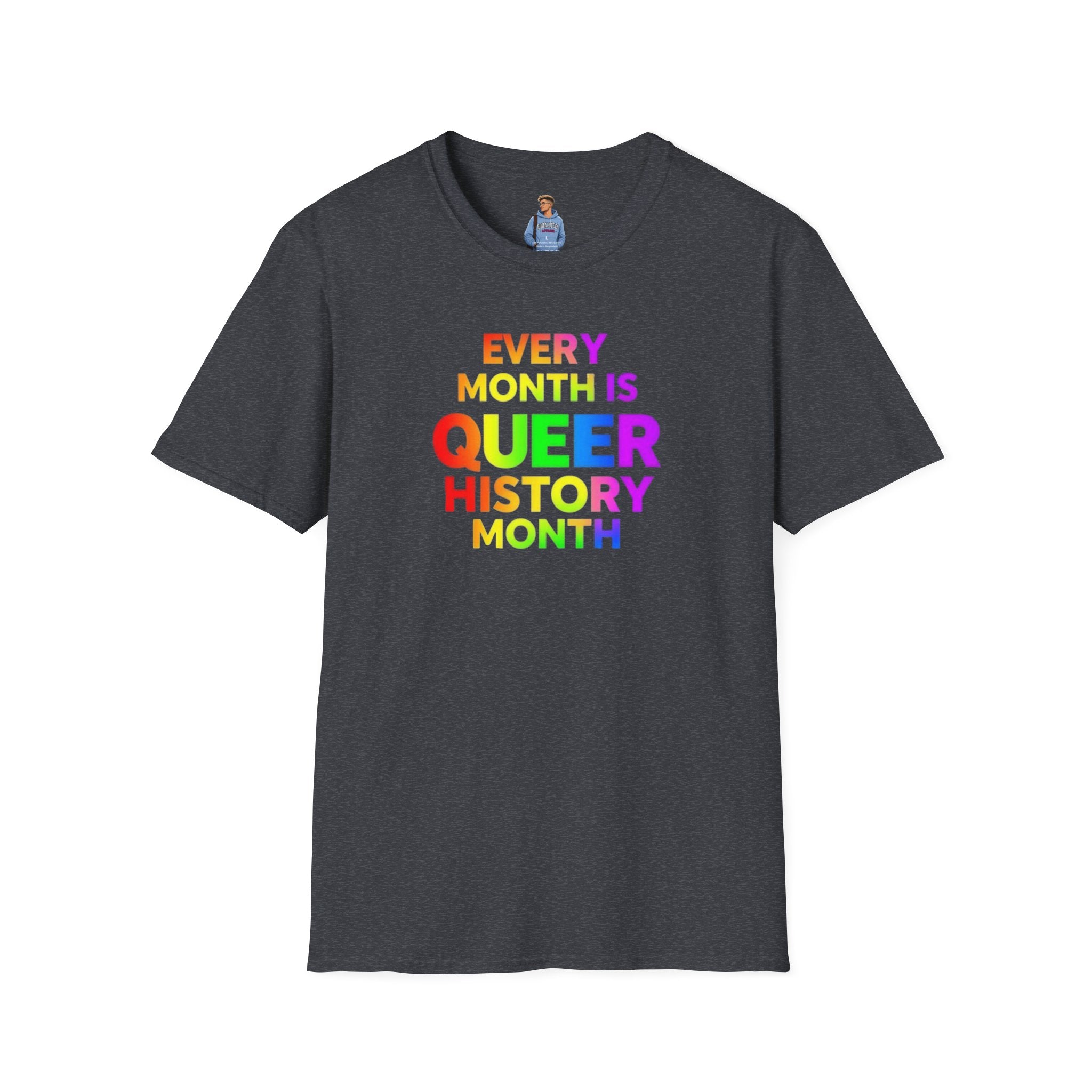 Camiseta del Mes de la Historia Queer | Cada mes es el Mes de la Historia Queer | Camiseta unisex de estilo suave