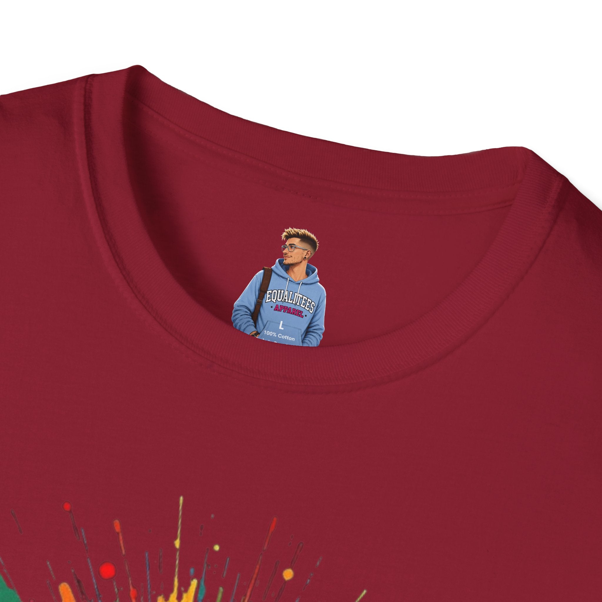 We All Belong Unisex Softstyle T-Shirt - Colorful Pride Tee