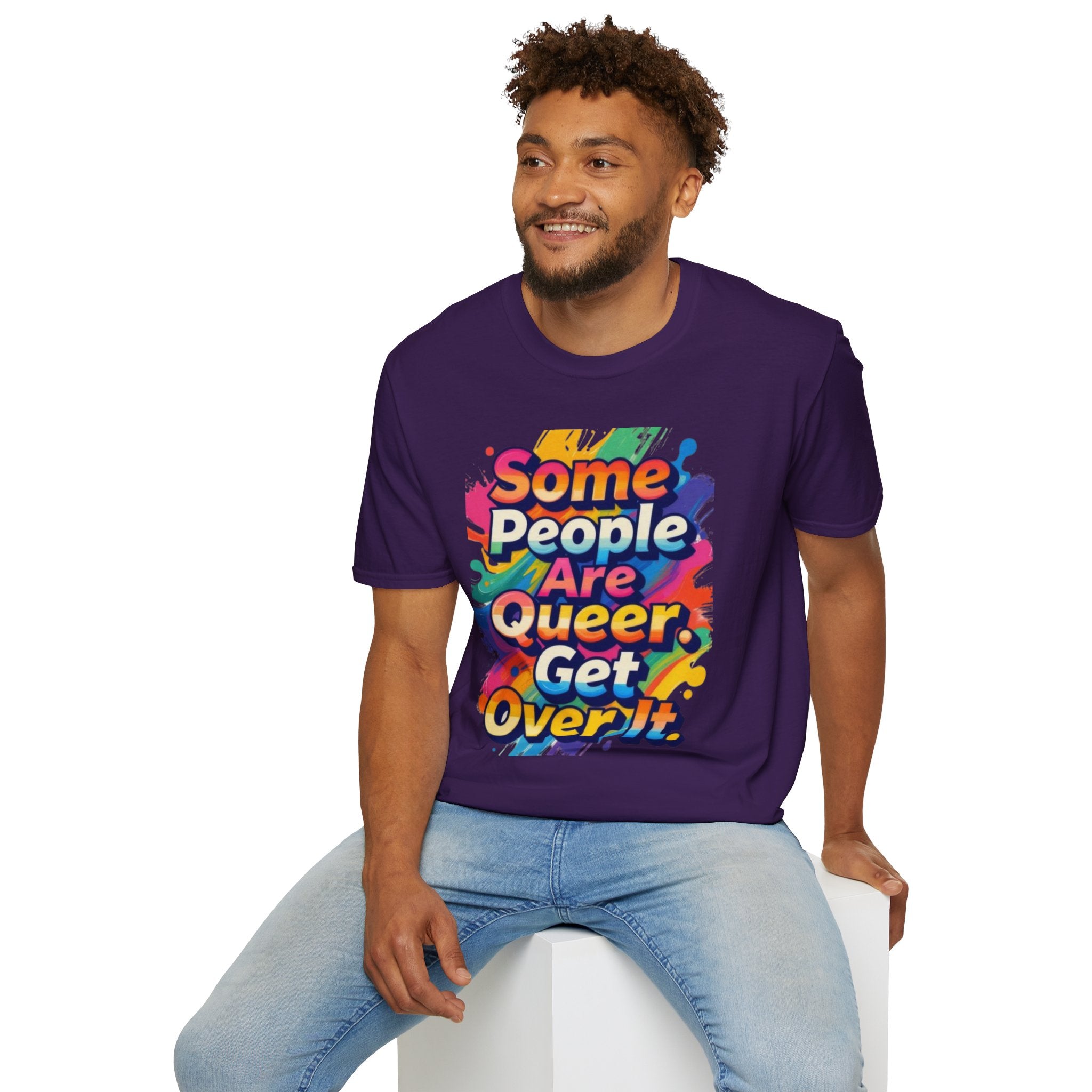 Some People Are Queer T-Shirt Rainbow Graphic