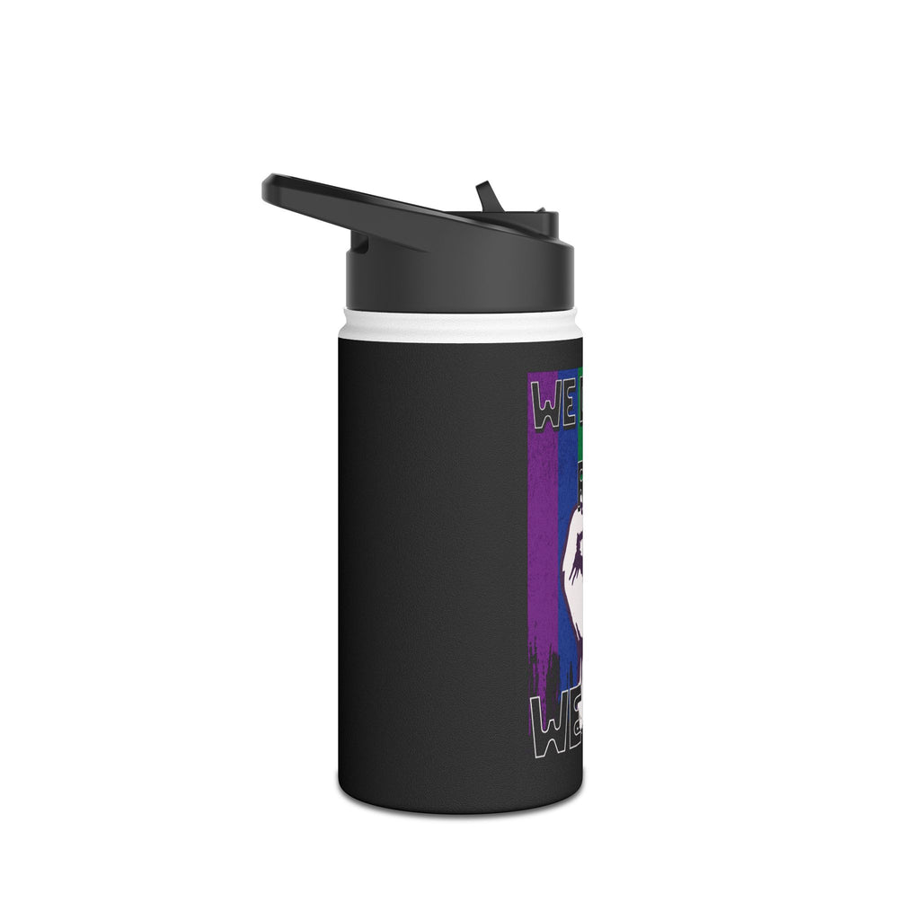 Teaching While Queer Stainless Steel Water Bottle - Perfect for Educators and Allies - EqualiTees.Me