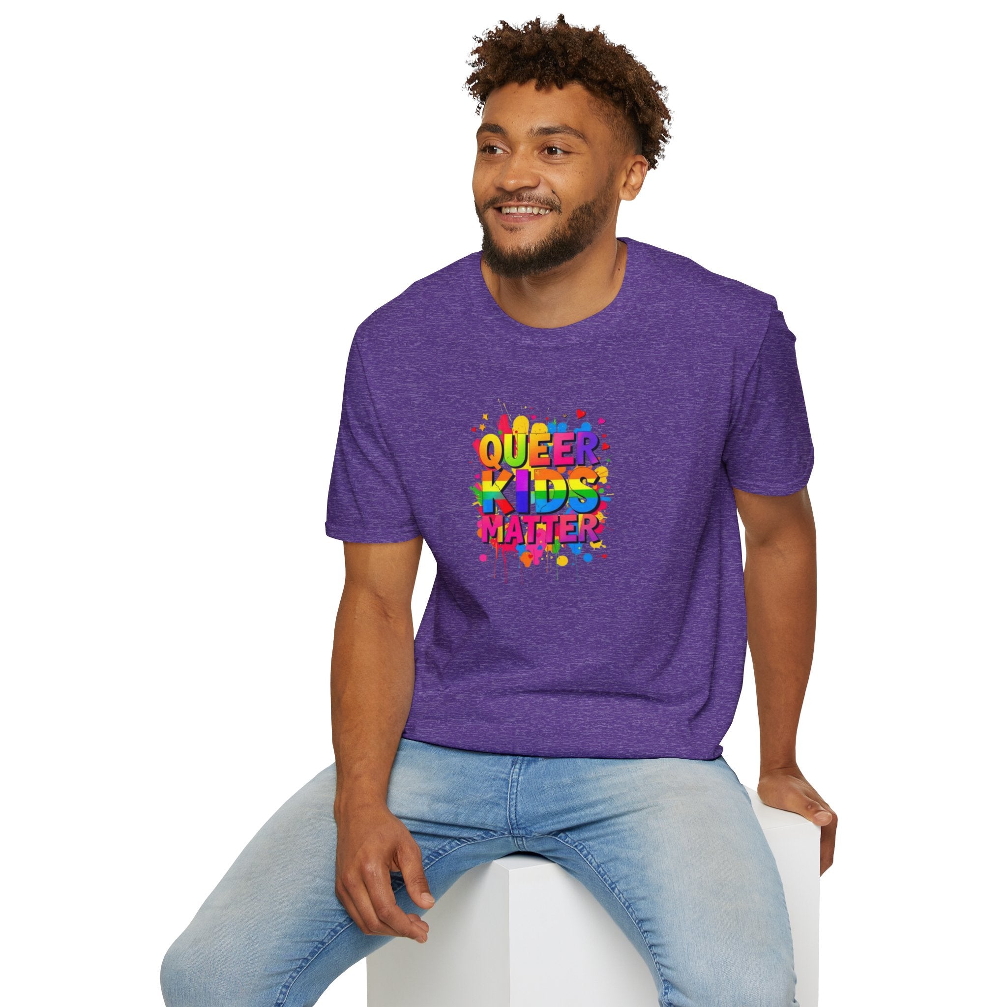 Queer Kids Matter Unisex Softstyle T-Shirt - Celebrate Inclusivity & Pride