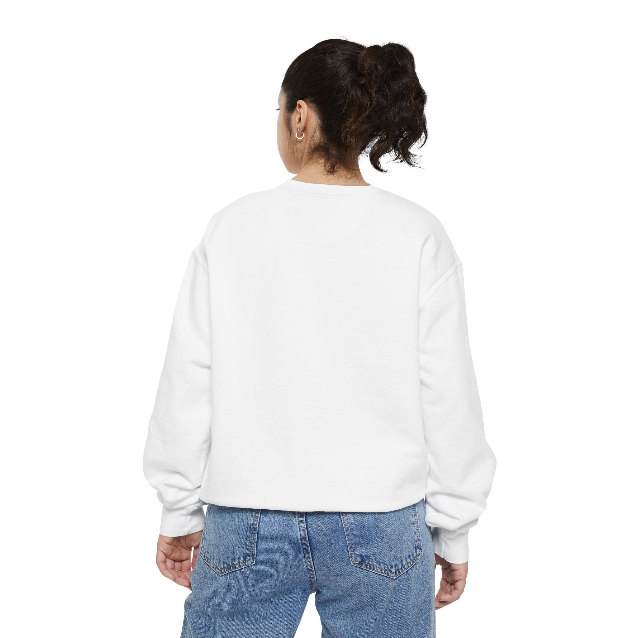 Be The Light Floral Sweatshirt - Unisex Garment-Dyed Cozy Apparel