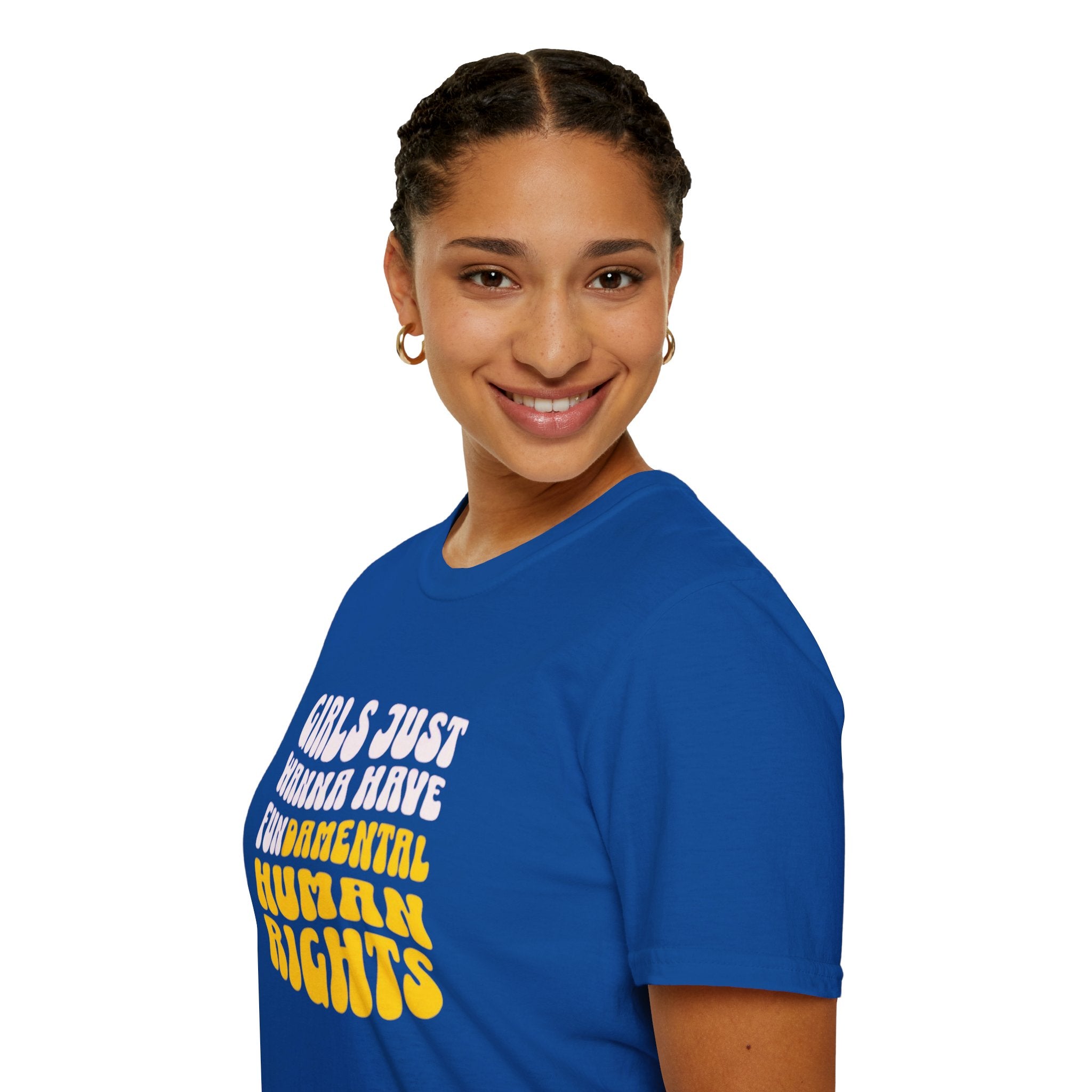 Camiseta unisex de estilo suave "Girls Just Wanna Have Fundamental Human Rights"