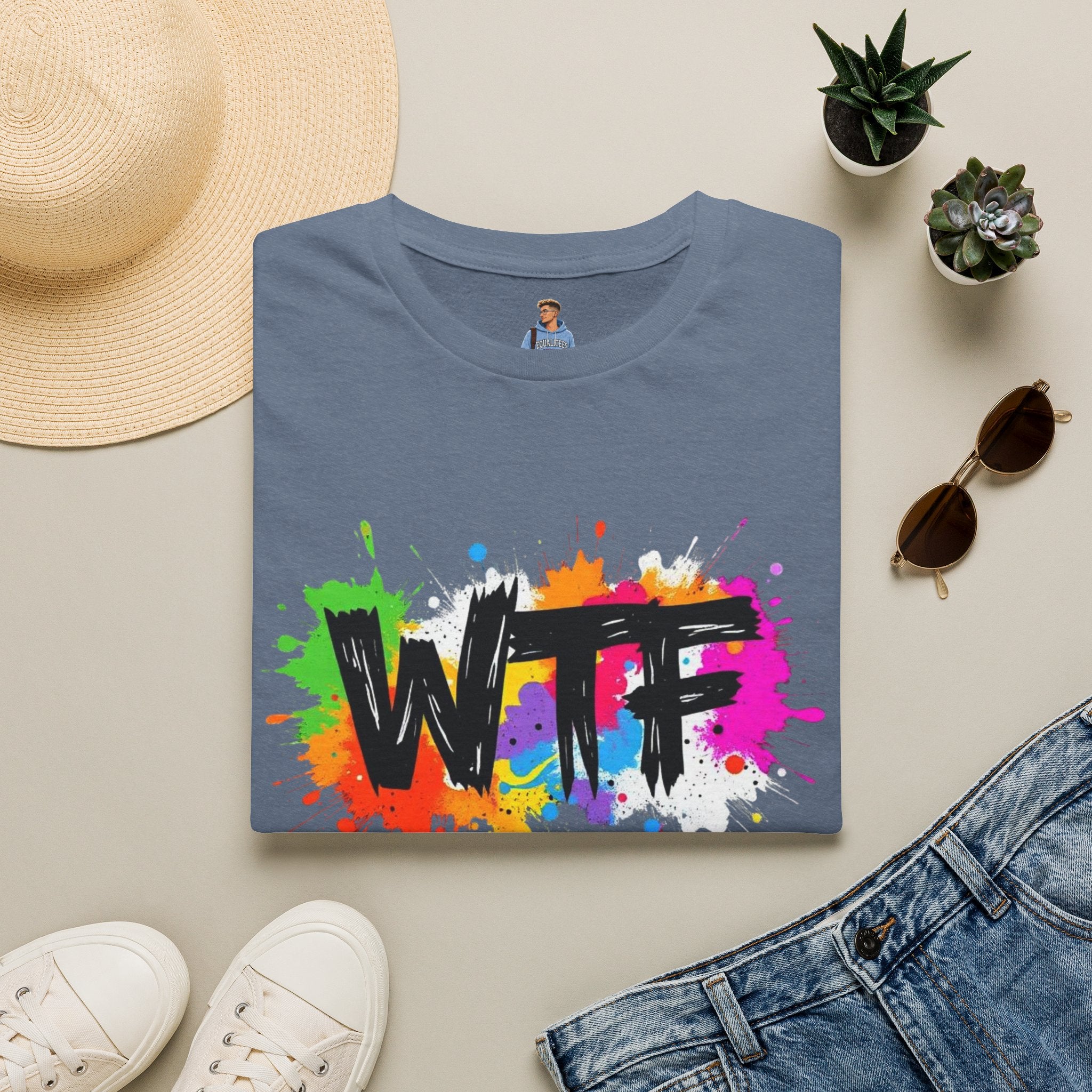 Bold Rainbow WTF Color Splash T-Shirt