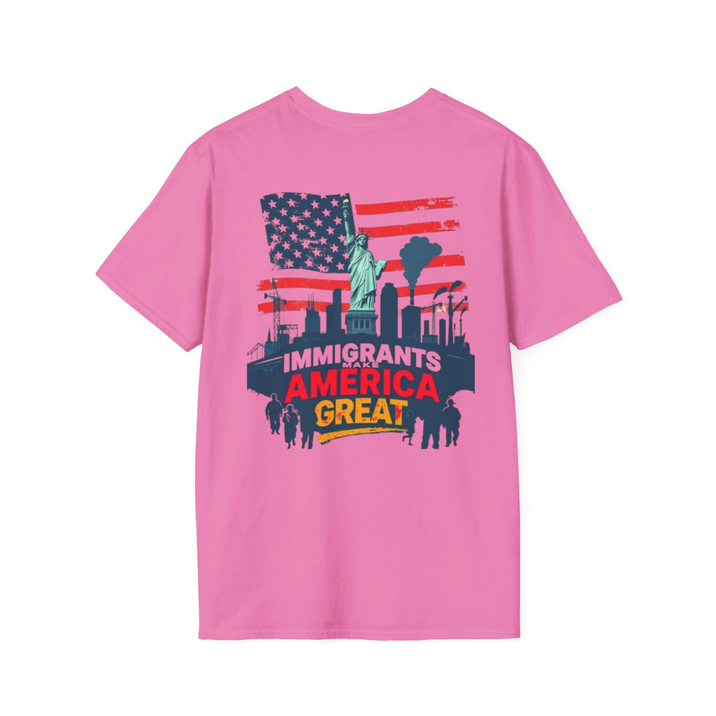Estoy Contigo (I Am With You) Los inmigrantes hacen grande a Estados Unidos Camiseta unisex de estilo suave Camiseta clásica de protesta