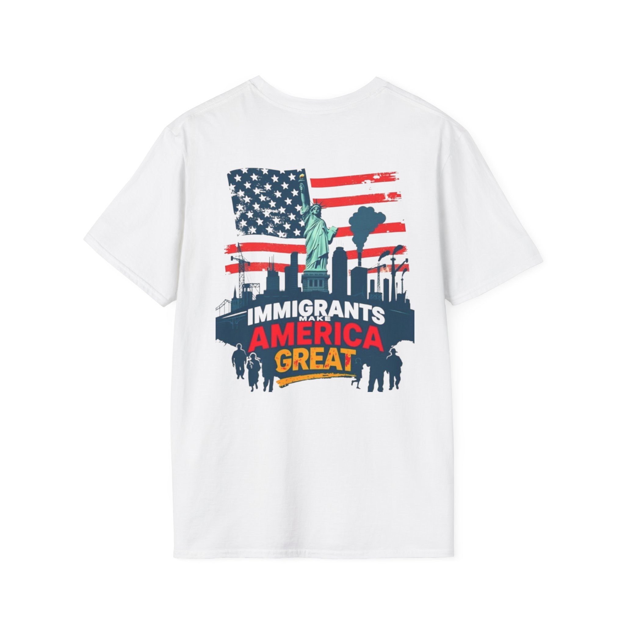 Immigrants Make America Great T-Shirt Estoy Contigo (I Am With You) Unisex Softstyle T-Shirt Classic Protest Tee