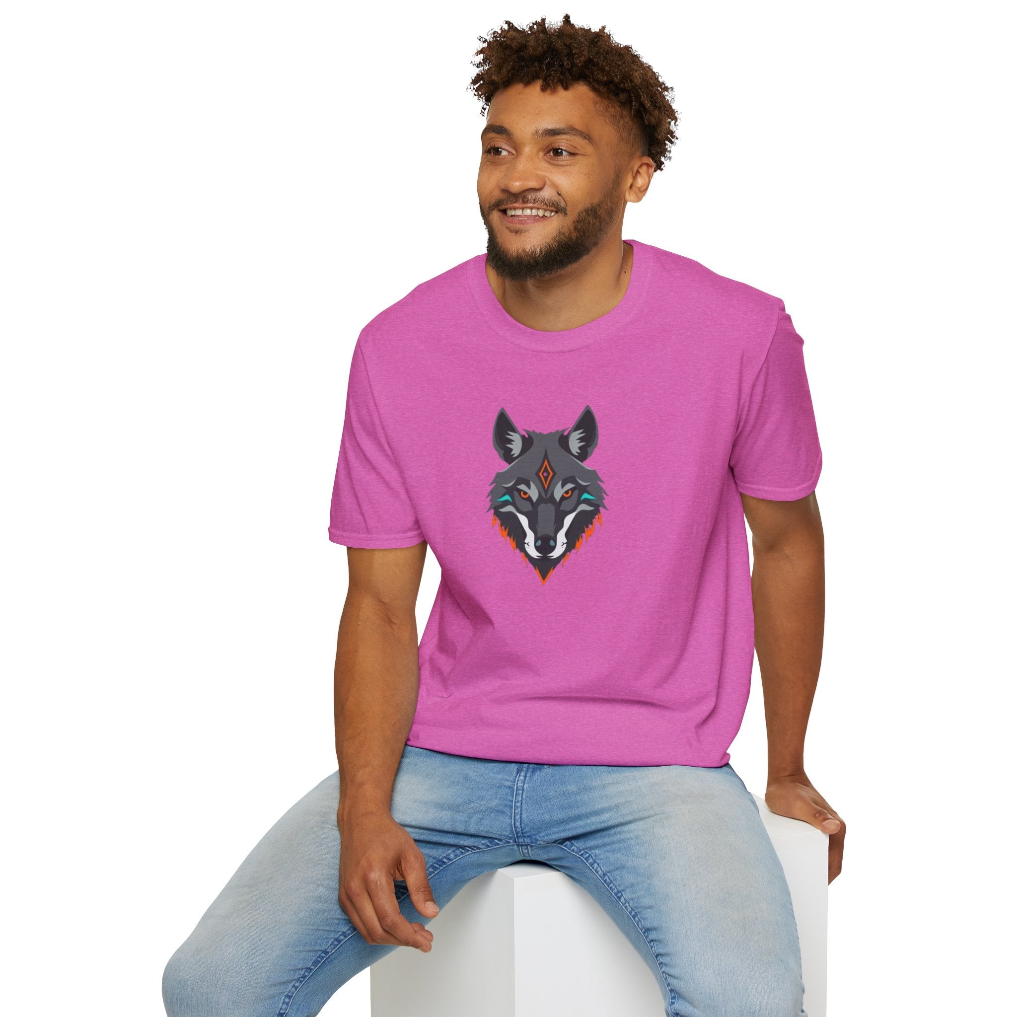 Mystical Wolf Design Unisex Softstyle T-shirt