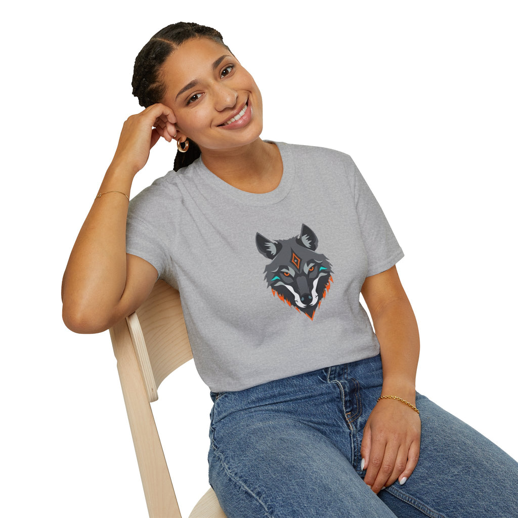 Mystical Wolf Design Unisex Softstyle T-shirt