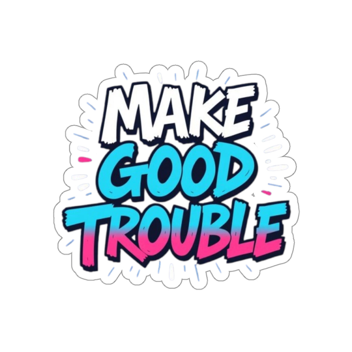 Die-Cut Stickers -  Trans Pride Colors - EqualiTees.Me