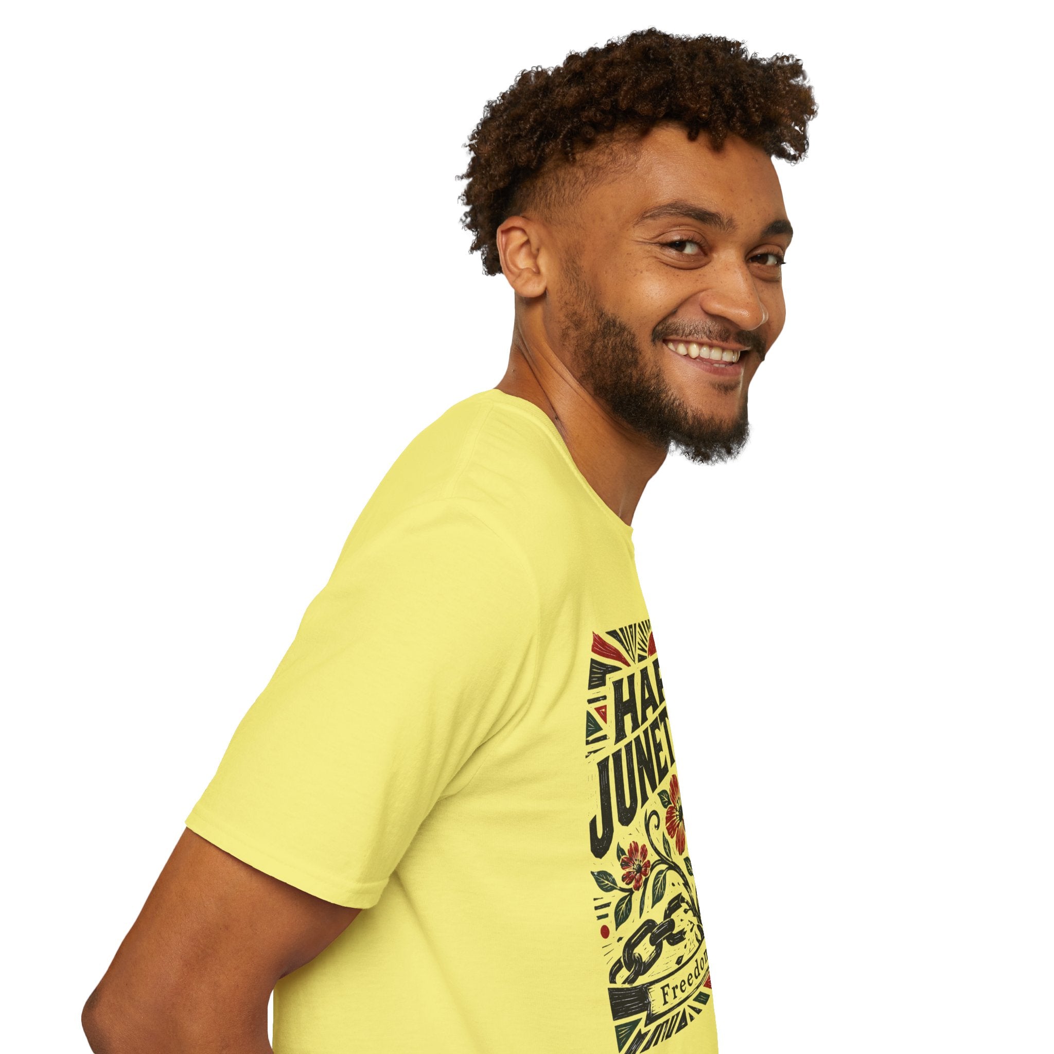 Juneteenth T-Shirt — "Happy Juneteenth" Floral Freedom Tee