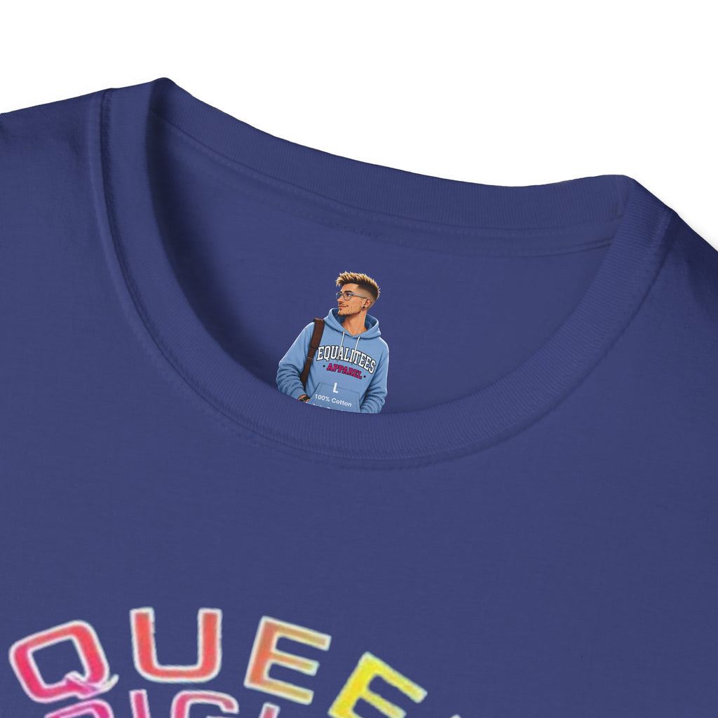 Unisex Softstyle T-Shirt - Queer Rights Are Human Rights Statement Tee