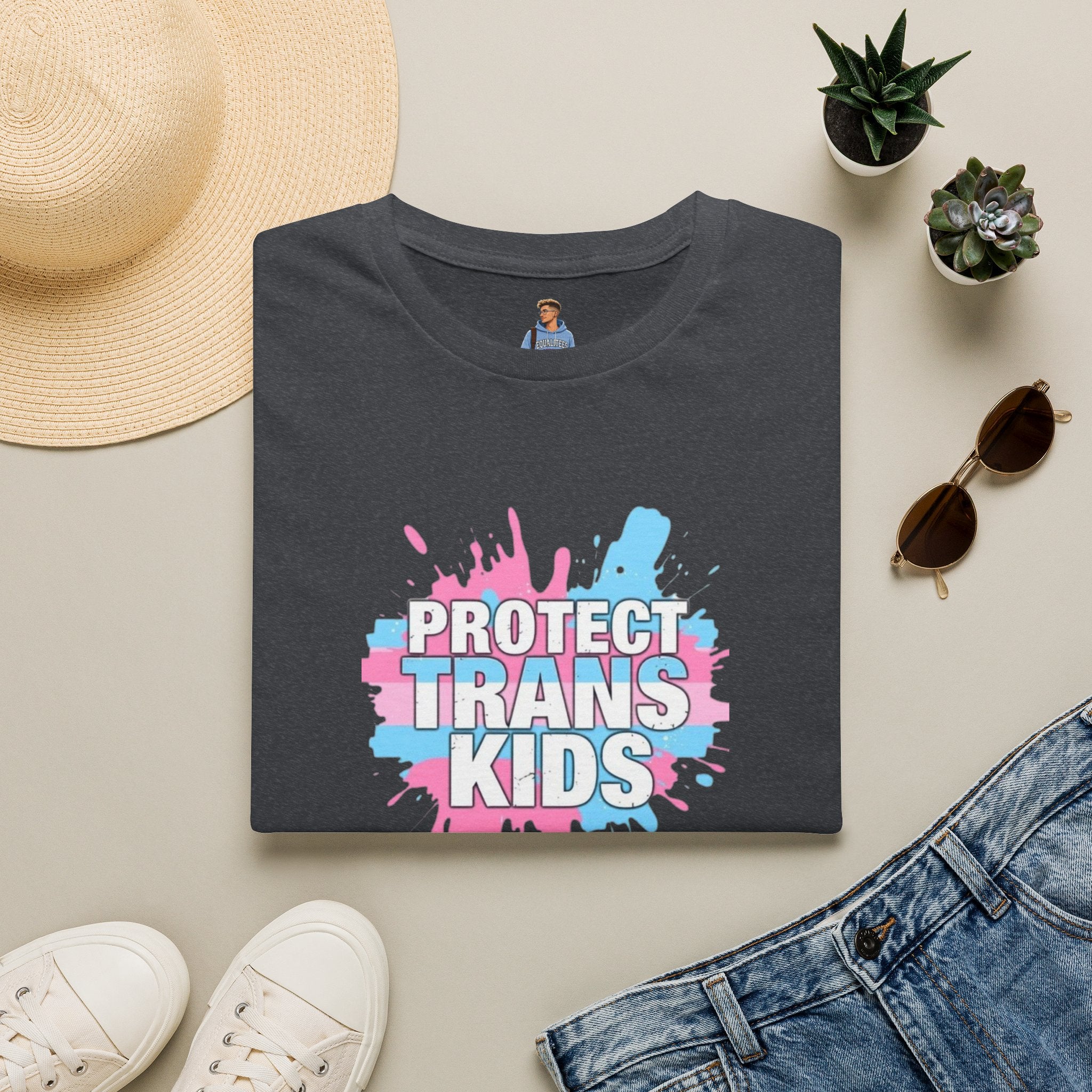 Camiseta unisex infantil "Protect Trans" - Ropa de apoyo LGBTQ+