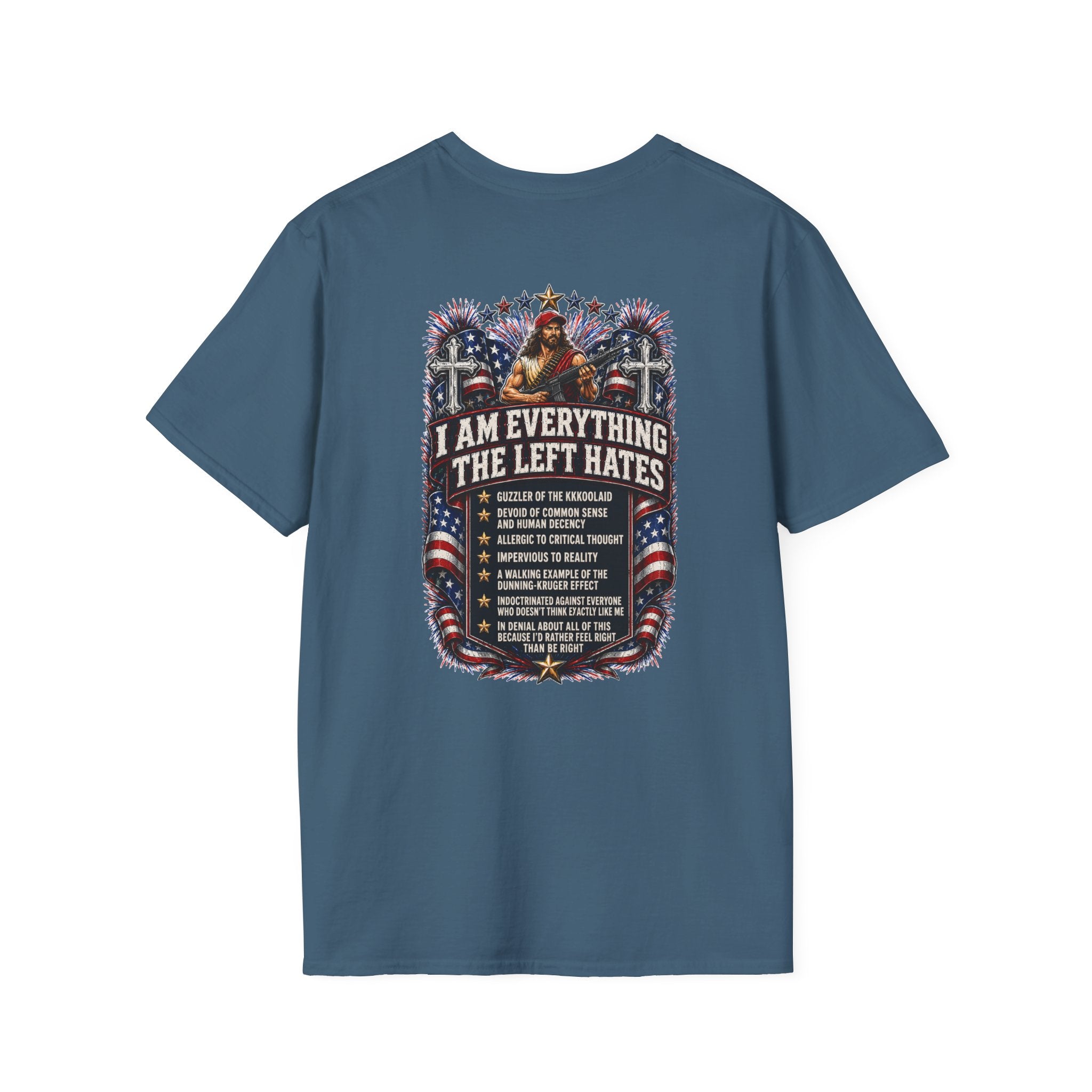Star Spangled Awesome Graphic Tee ("Proud to Be Delusional Bootlicking Nazi Trash")