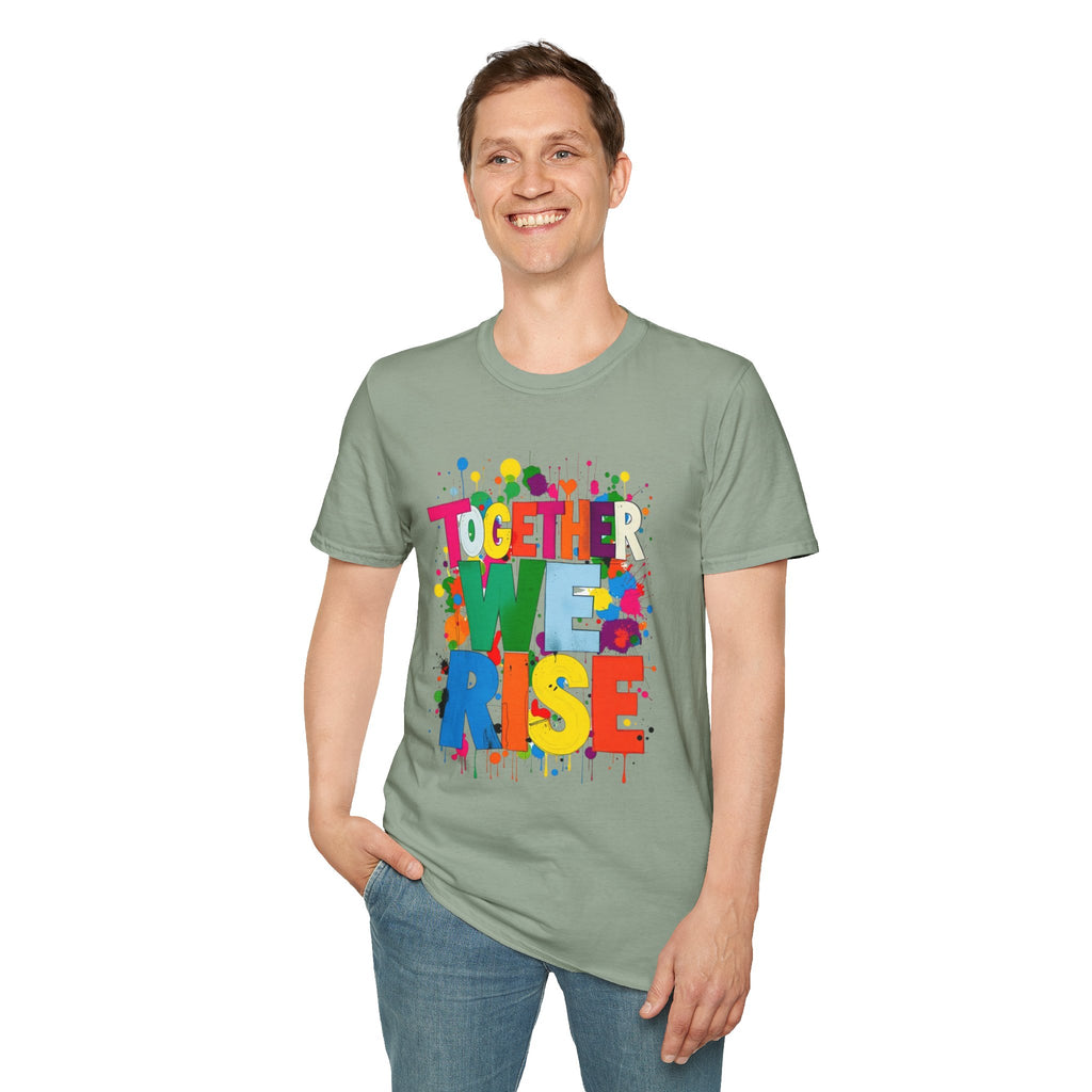 Juntos nos levantamos Camiseta unisex de estilo suave