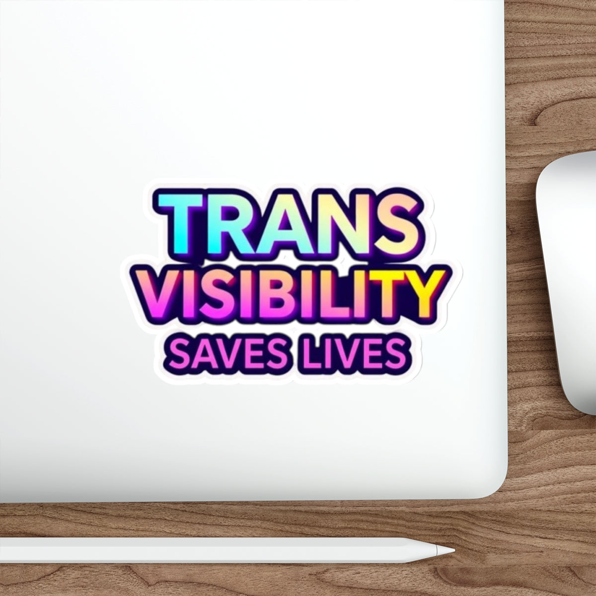 Die-Cut Stickers - TRANS VISIBILITY SAVES LIVES - EqualiTees.Me