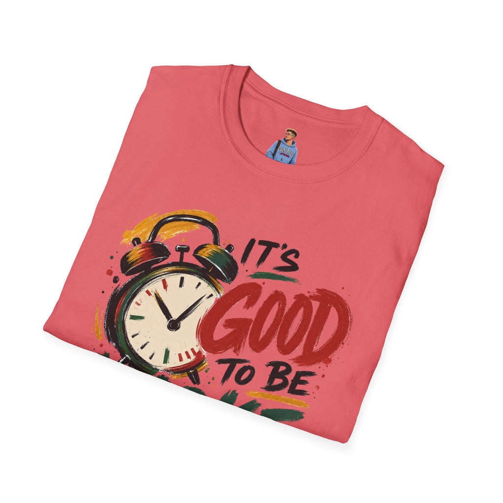 T-Shirt — "It's Good To Be Woke" Graphic Tee (Alarm Clock Design)