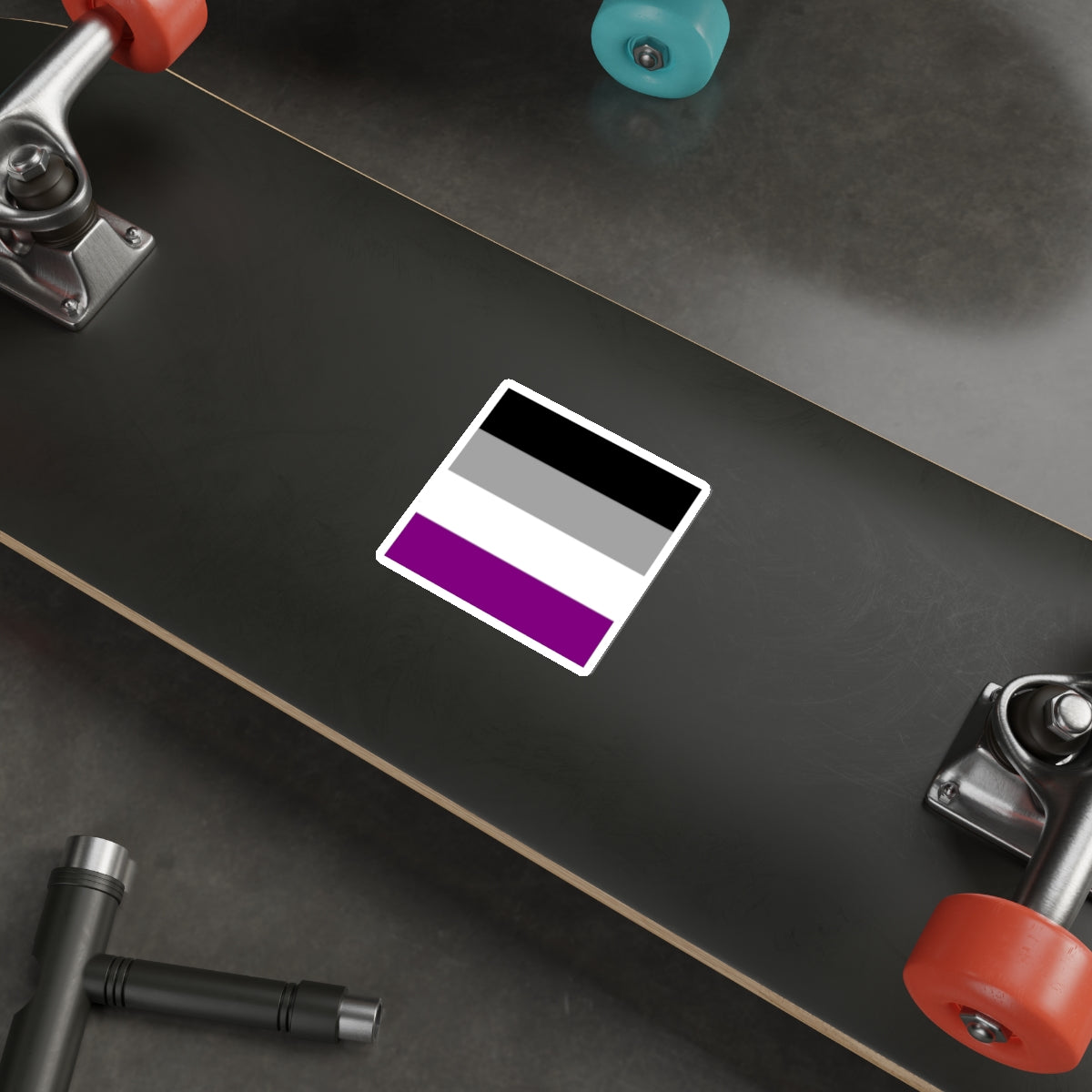 Asexual Pride Flag Die-Cut Sticker - EqualiTees.Me