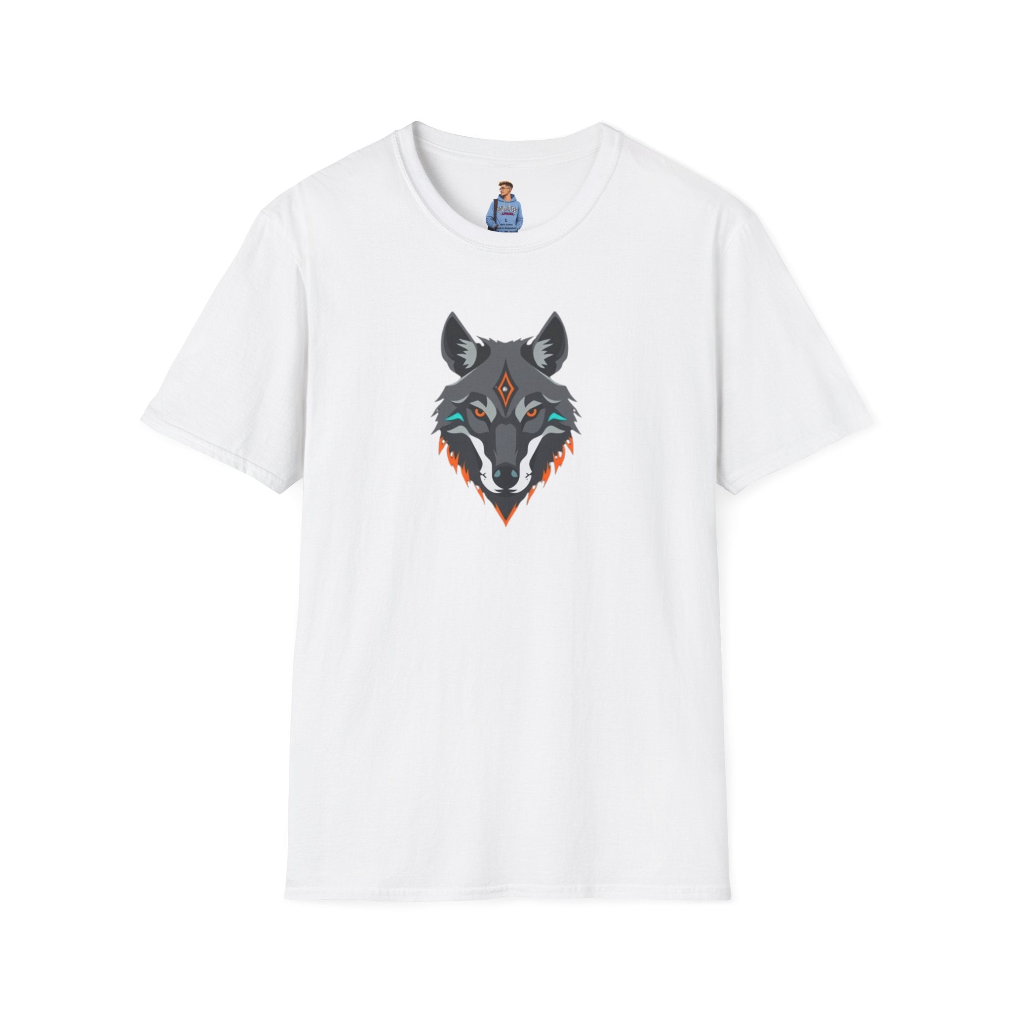 Mystical Wolf Design Unisex Softstyle T-shirt