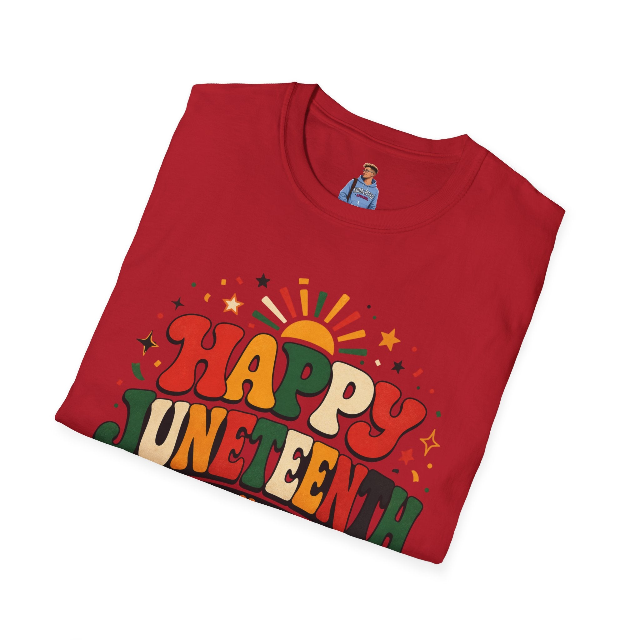 Juneteenth T-Shirt - "Happy Juneteenth" Retro Celebration Tee
