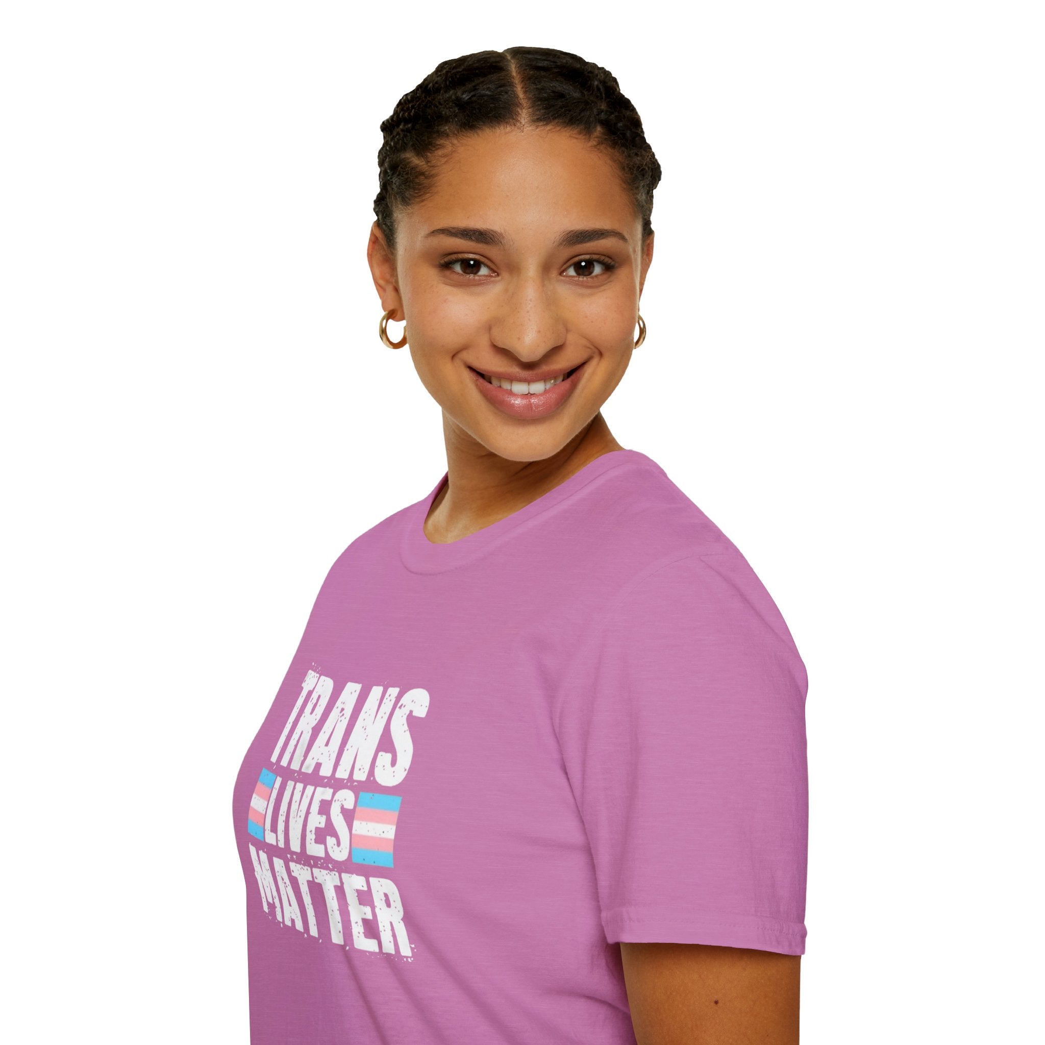 Trans Lives Matter Unisex Softstyle T-Shirt - Support LGBTQ+ Rights