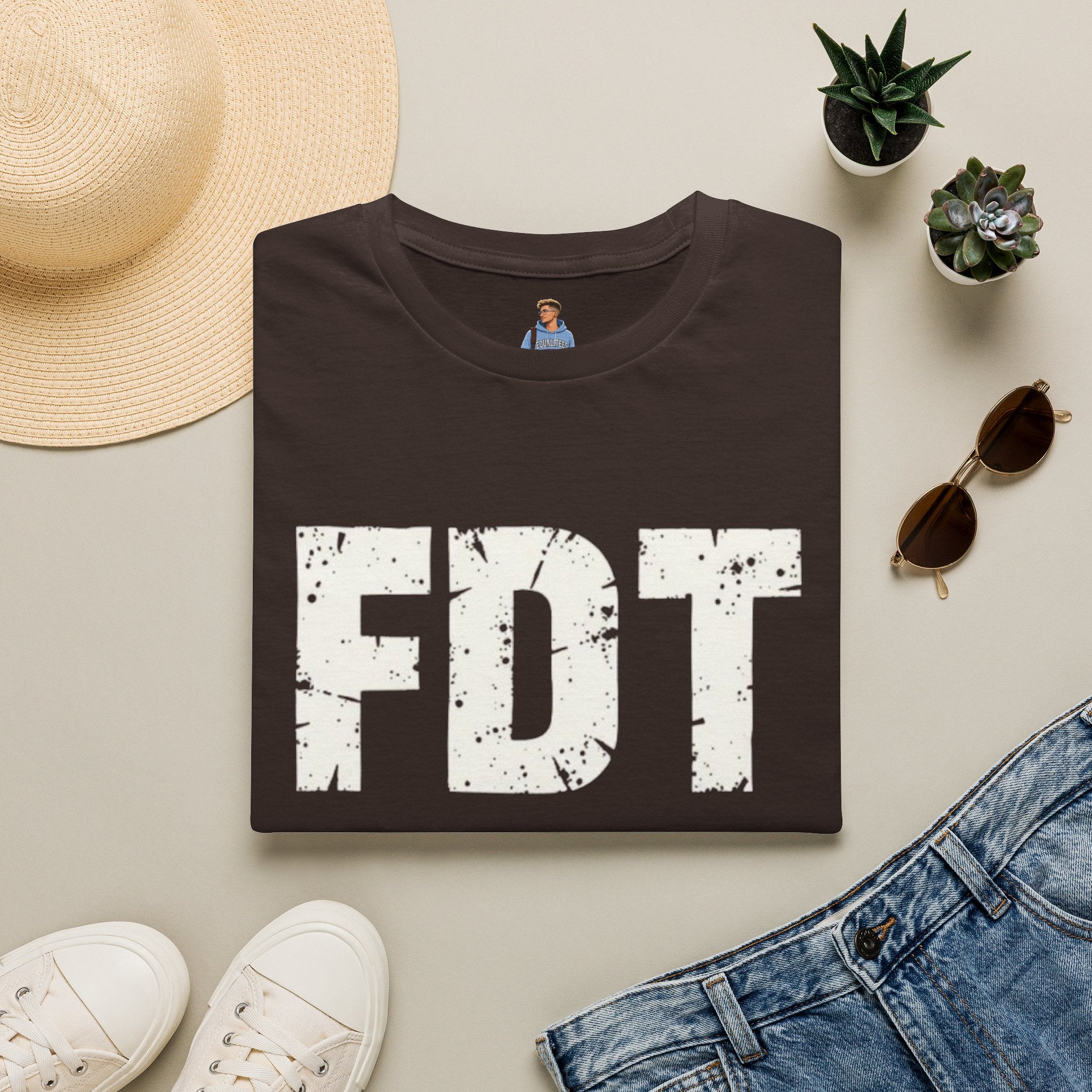 FDT Political Protest Distressed Graphic T-Shirt