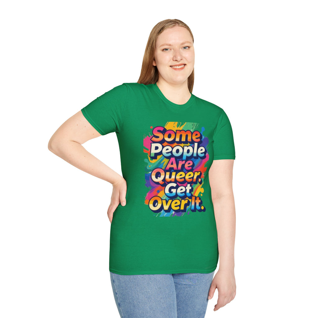 Some People Are Queer T-Shirt Rainbow Graphic