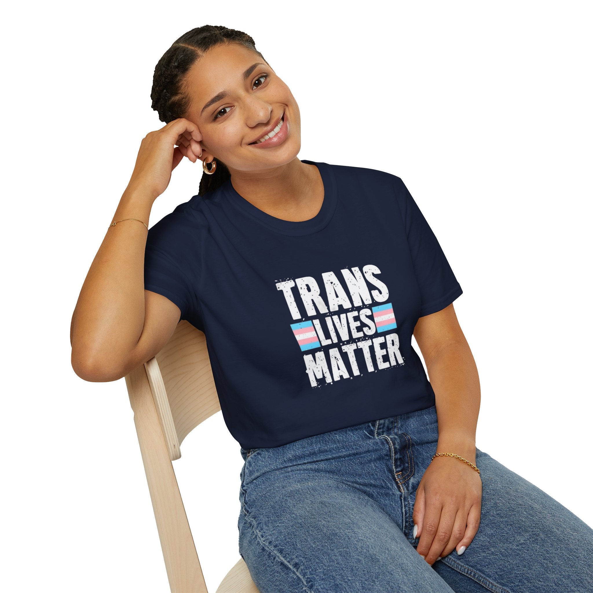 Trans Lives Matter Unisex Softstyle T-Shirt - Support LGBTQ+ Rights