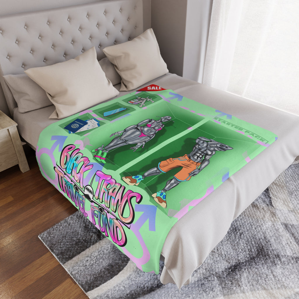 BTTF - Black Trans Travel Fund Soft Plush Throw Blanket