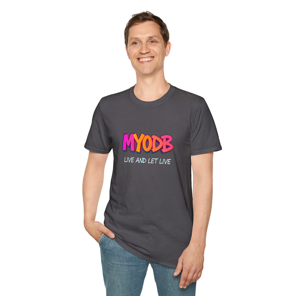 Camiseta MYODB "Vive y deja vivir" | Camiseta unisex de estilo suave | Ropa informal